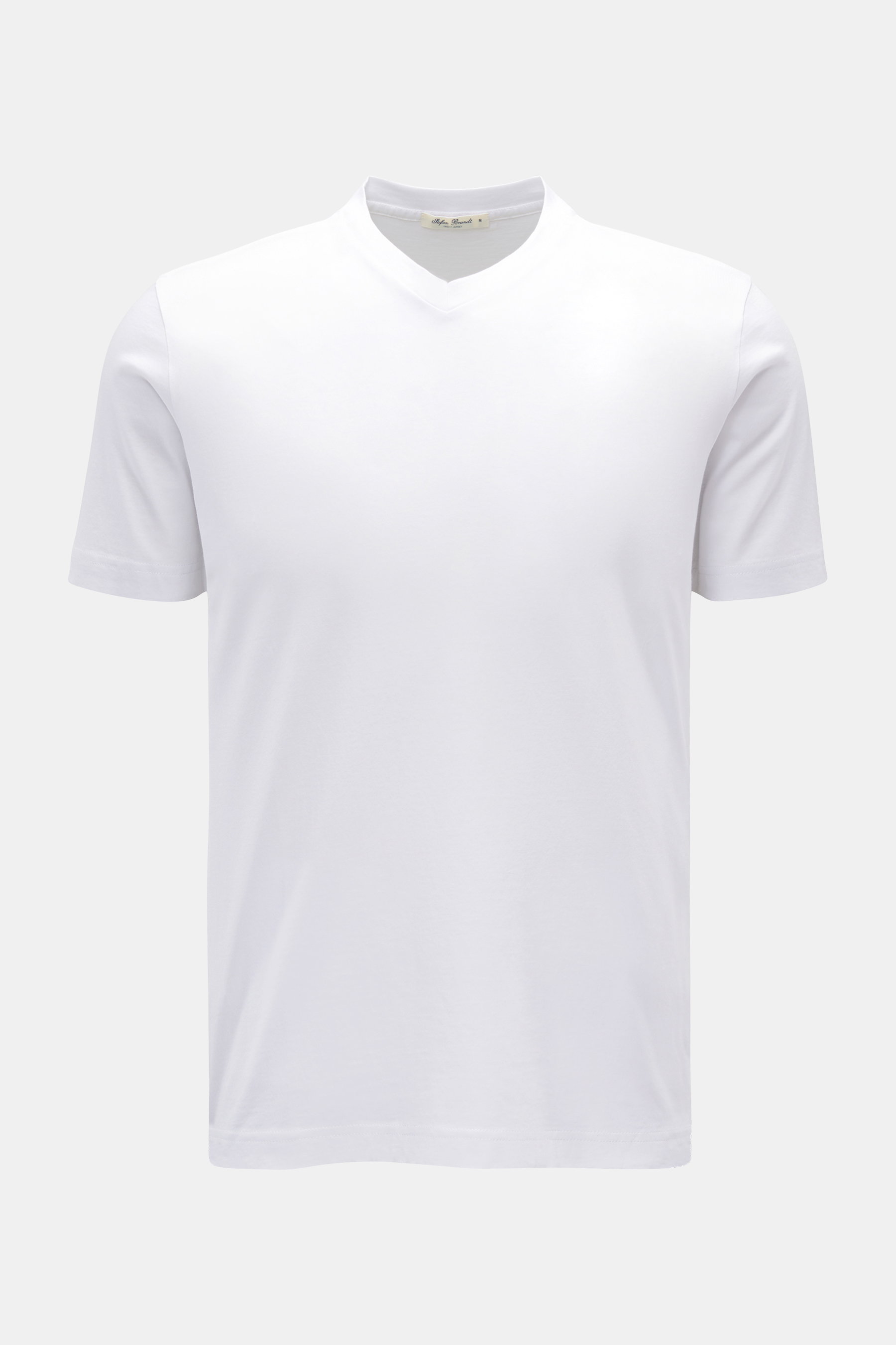 Stefan Brandt V-Neck T-Shirt 'Adam' weiß