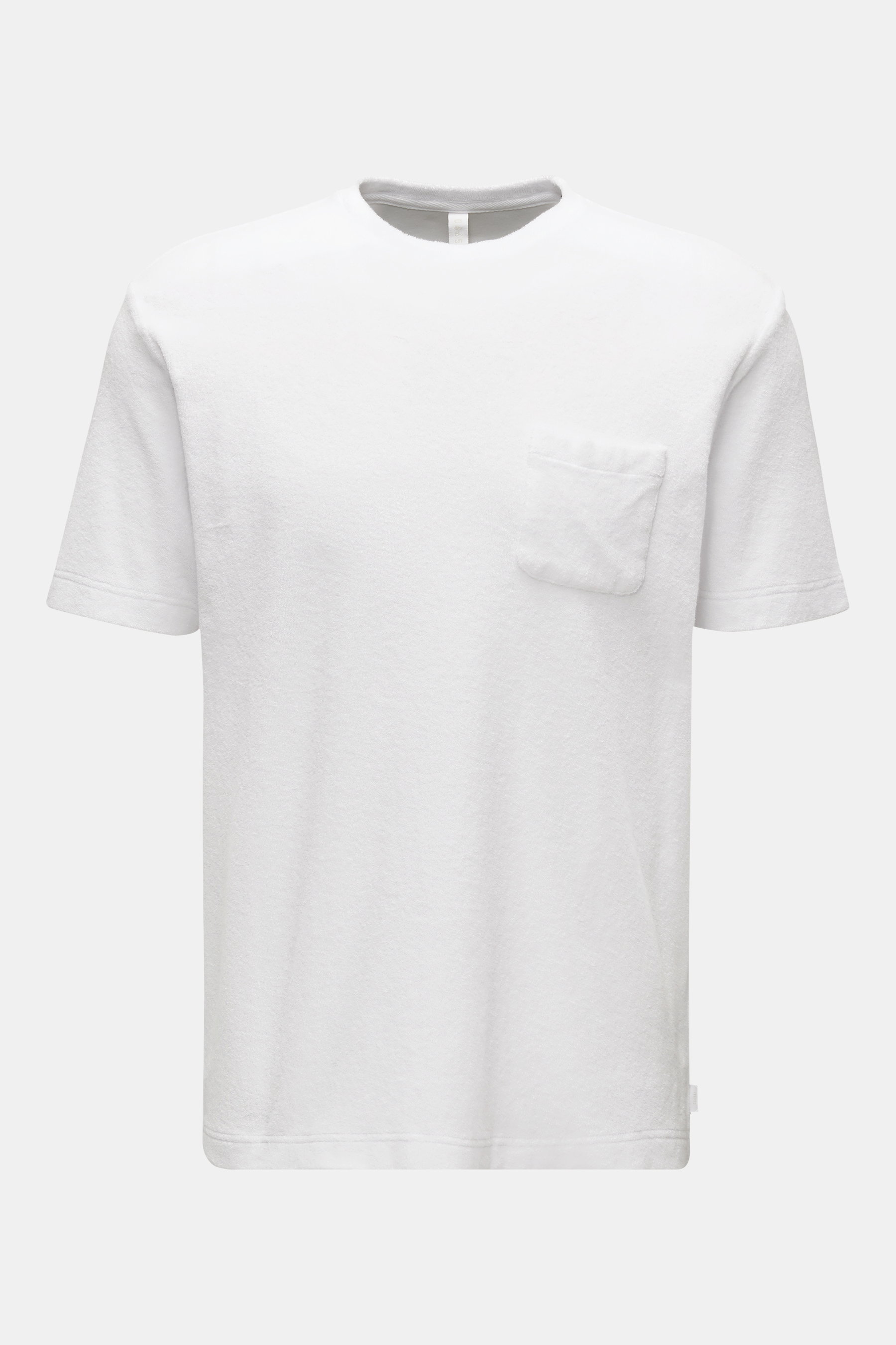 04651/ A trip in a bag Frottee Rundhals-T-Shirt 'Terry Tee' weiß