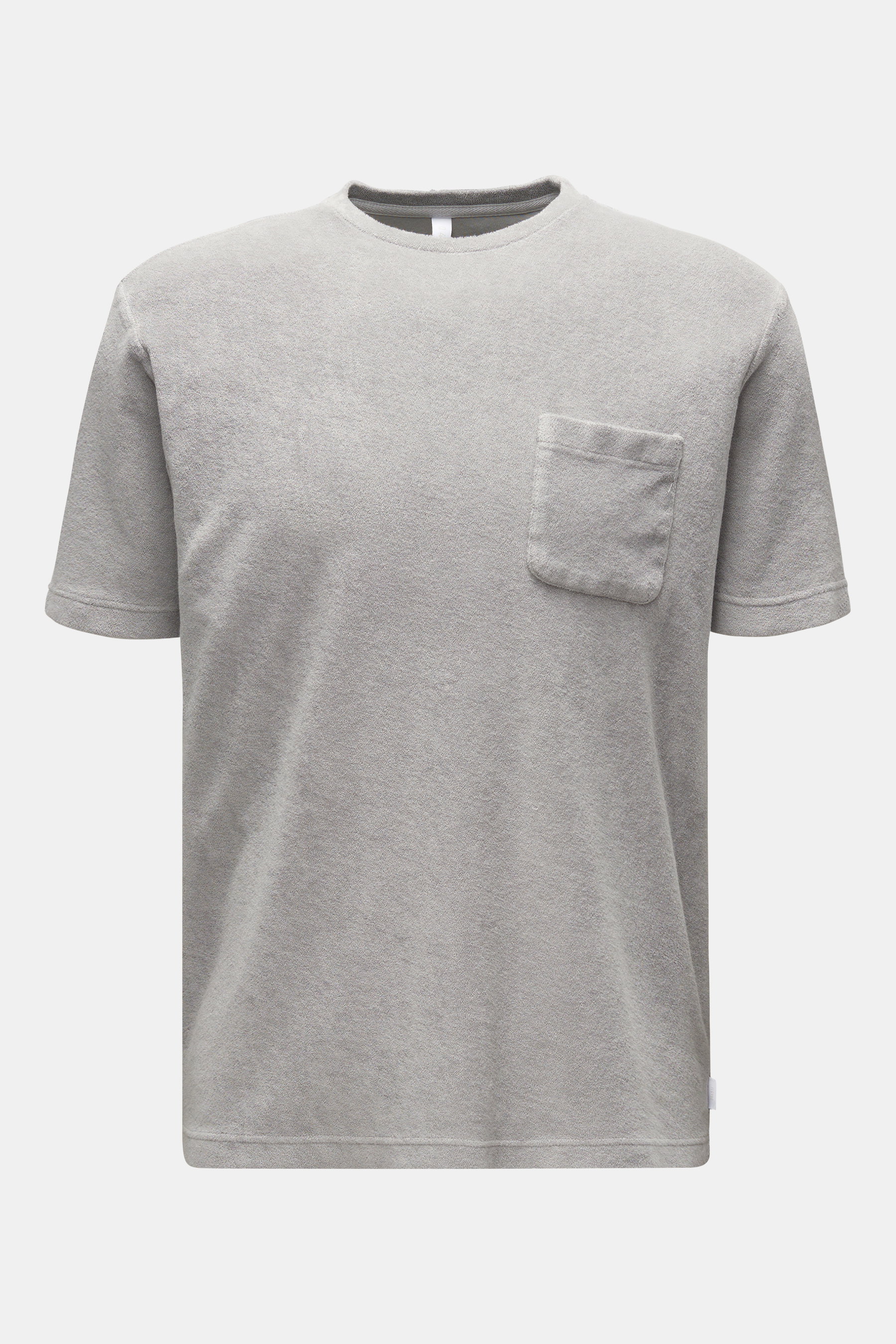 04651/ A trip in a bag Frottee Rundhals-T-Shirt 'Terry Tee' grau