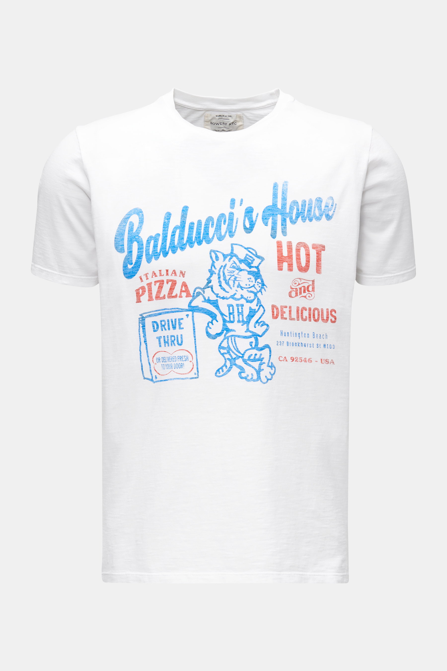 Bowery NYC Rundhals-T-Shirt weiß