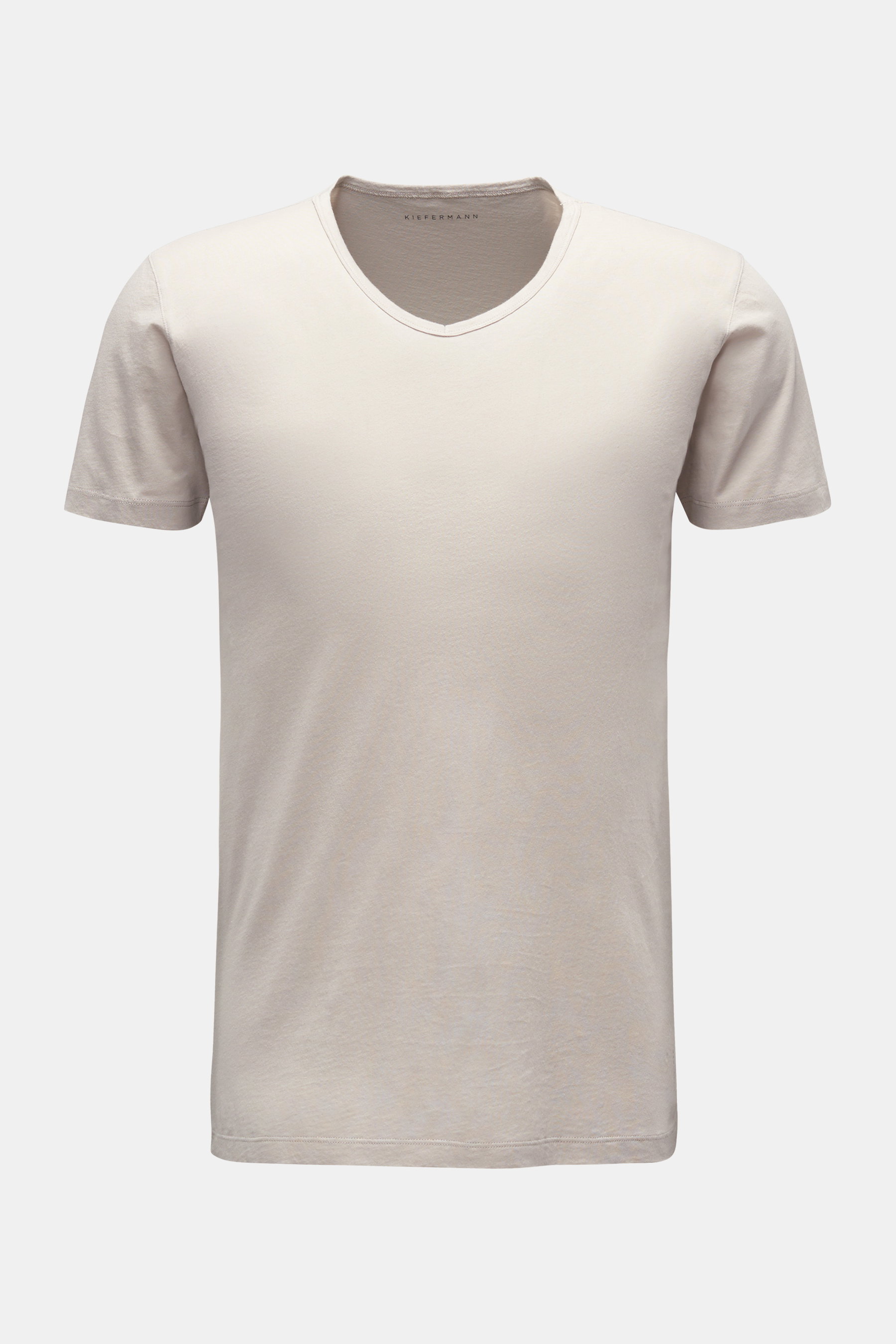 Kiefermann V-Neck T-Shirt 'Darius' beige