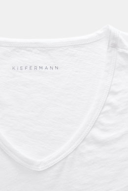 Kiefermann V-neck T-shirt 'Darius' white