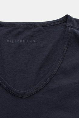 Kiefermann V-neck T-shirt 'Darius' dark navy
