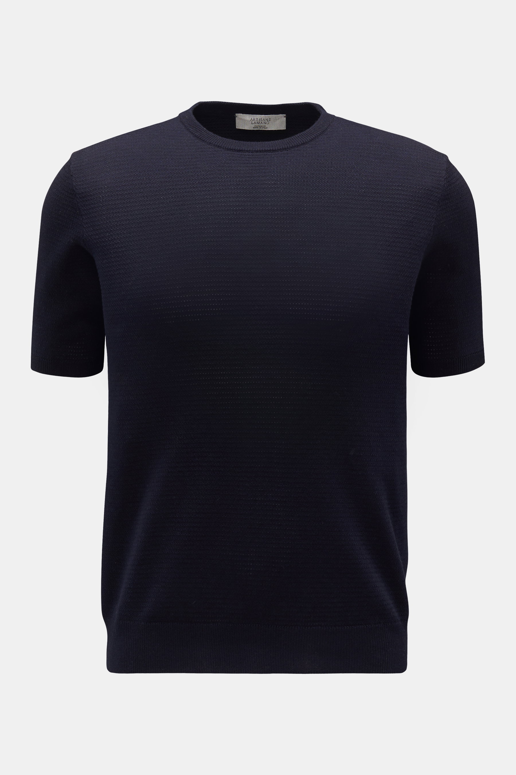 Lamano Artisans Kurzarm-Rundhalspullover navy
