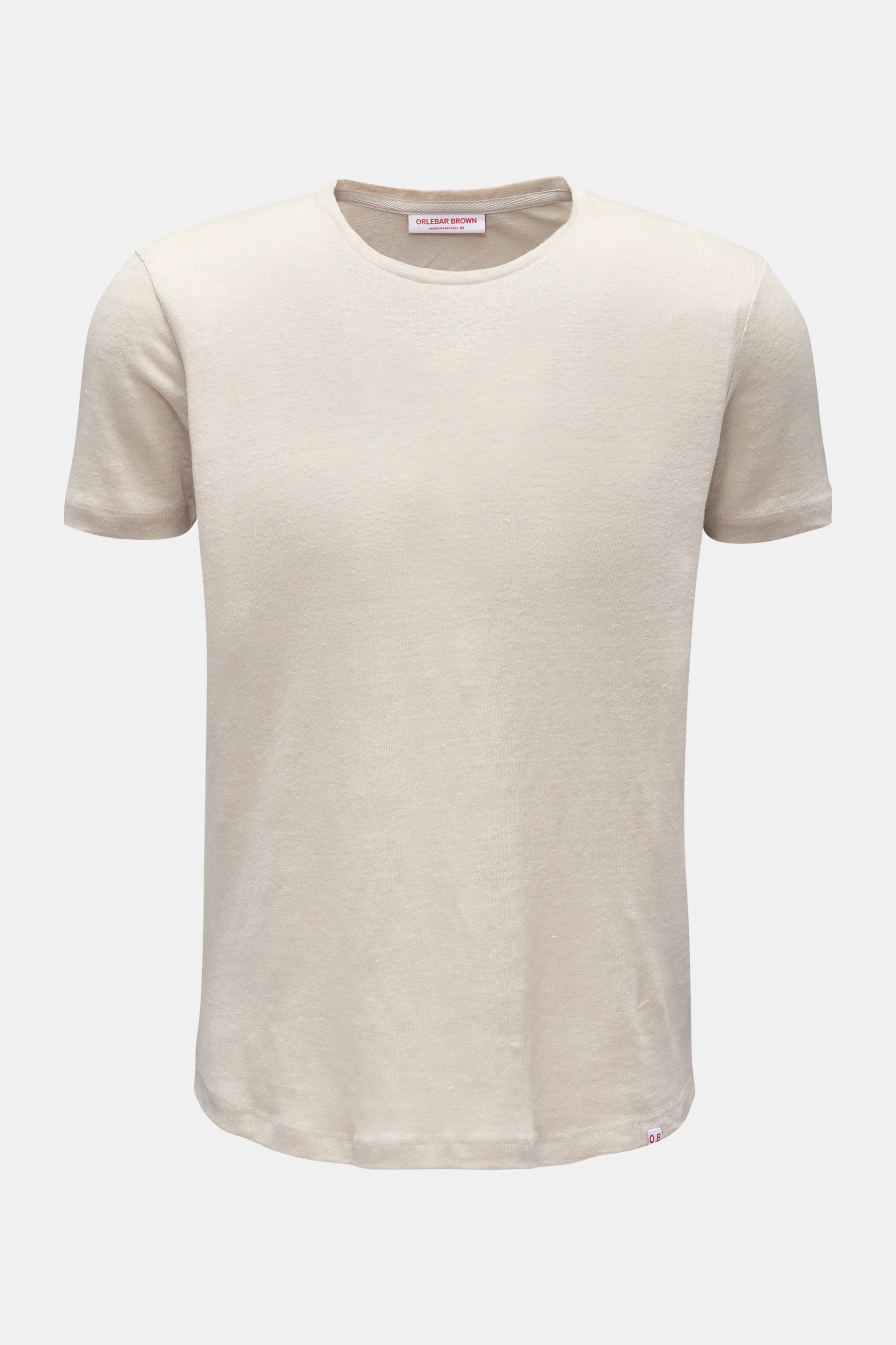 Orlebar Brown Rundhals-T-Shirt 'OB-T Linen' beige