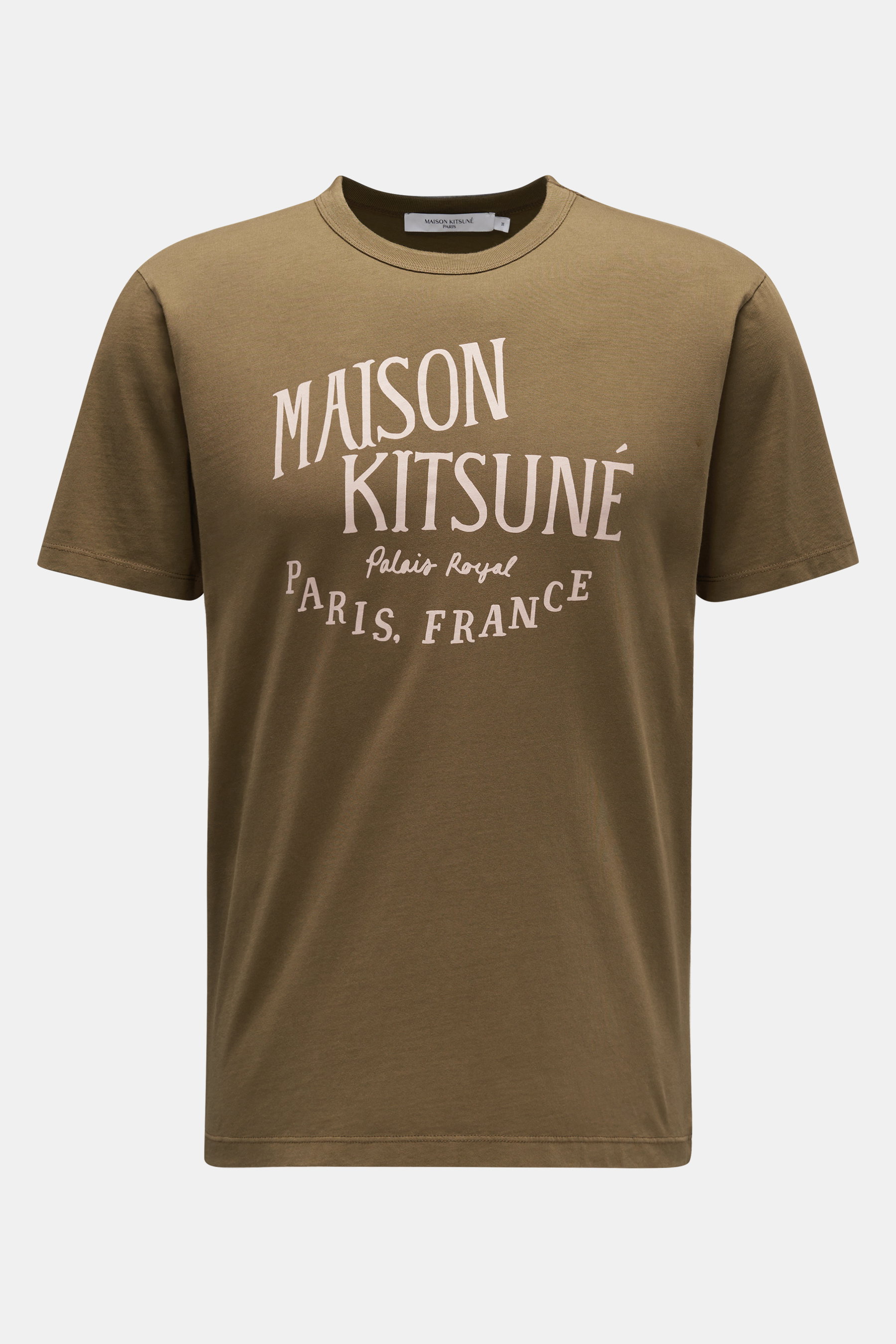 Maison Kitsuné Rundhals-T-Shirt oliv