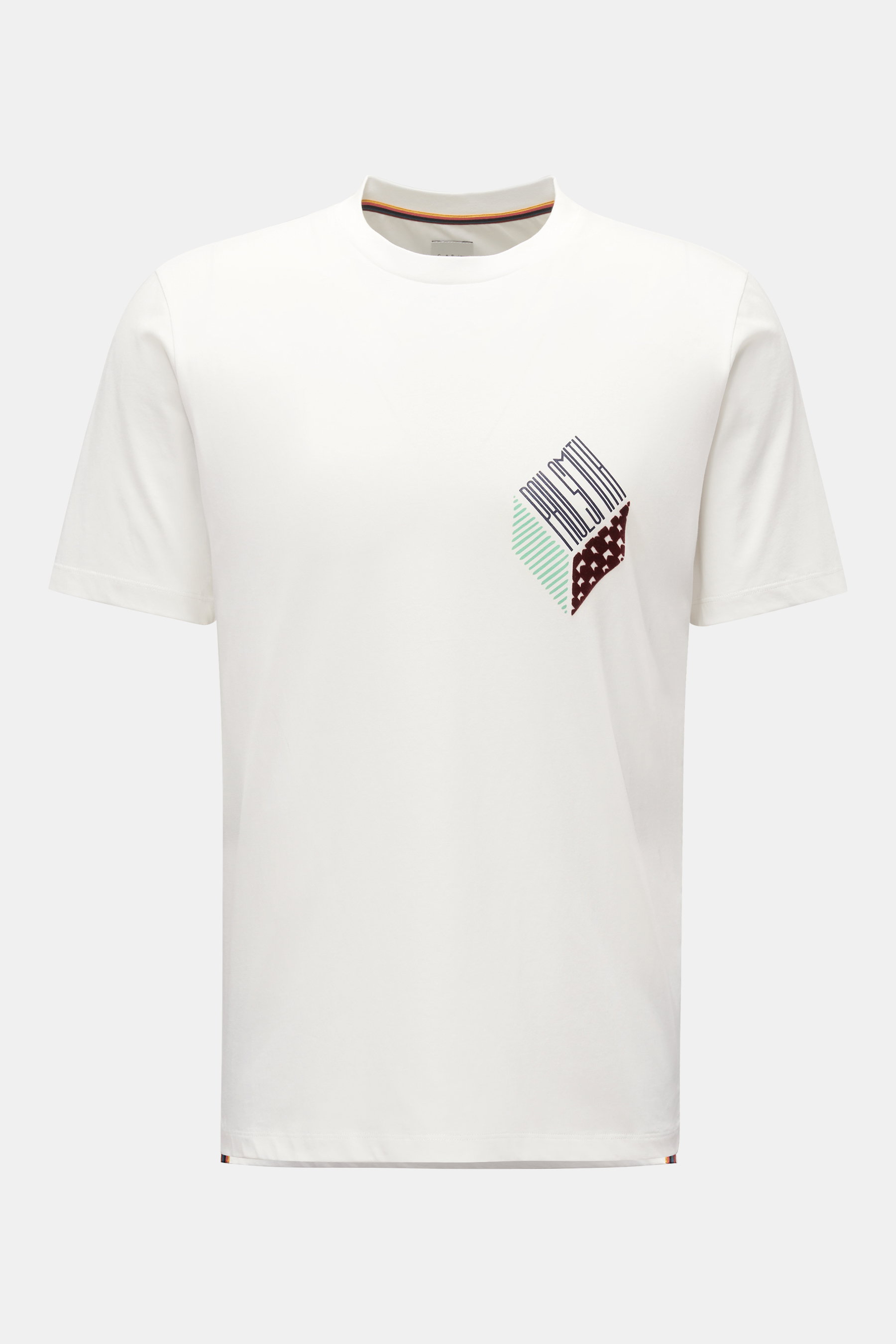 Paul Smith Rundhals-T-Shirt 'Cube Logo' weiß