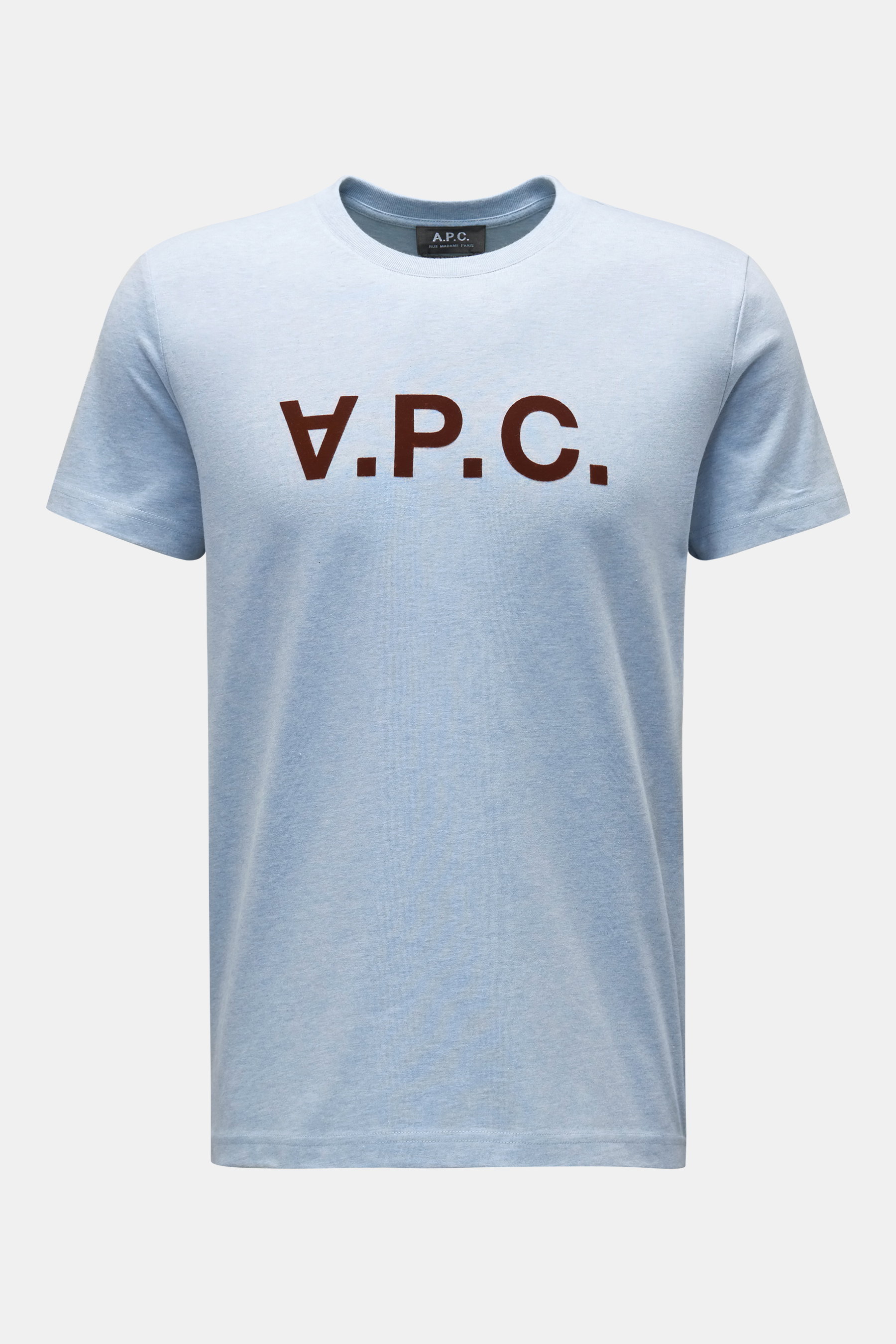 A.P.C. Rundhals-T-Shirt 'VPC' hellblau