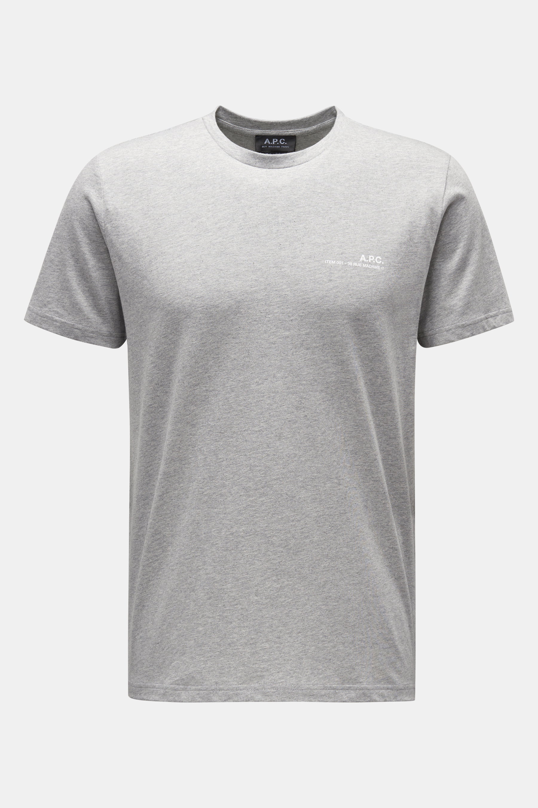 A.P.C. Rundhals-T-Shirt 'Item' grau