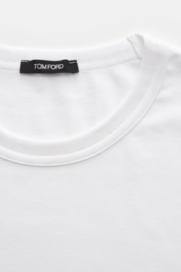 Tom Ford Rundhals-T-Shirt weiß