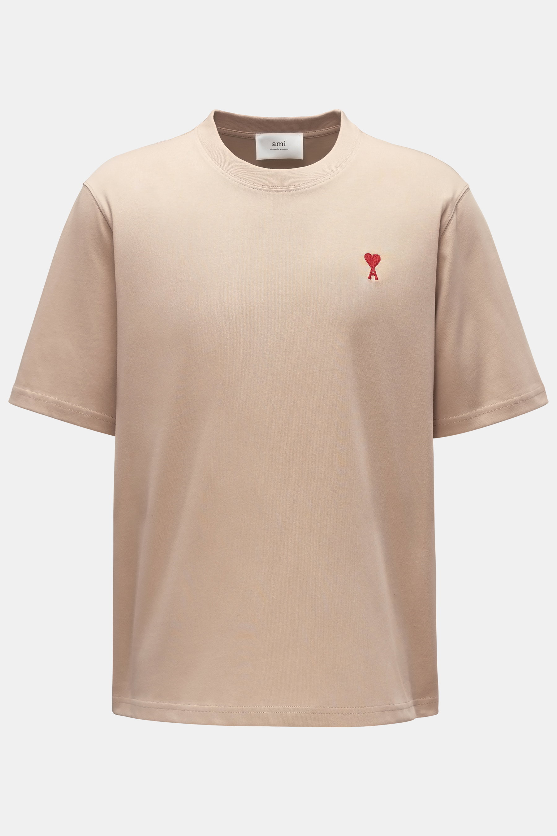 Ami Paris Rundhals-T-Shirt beige