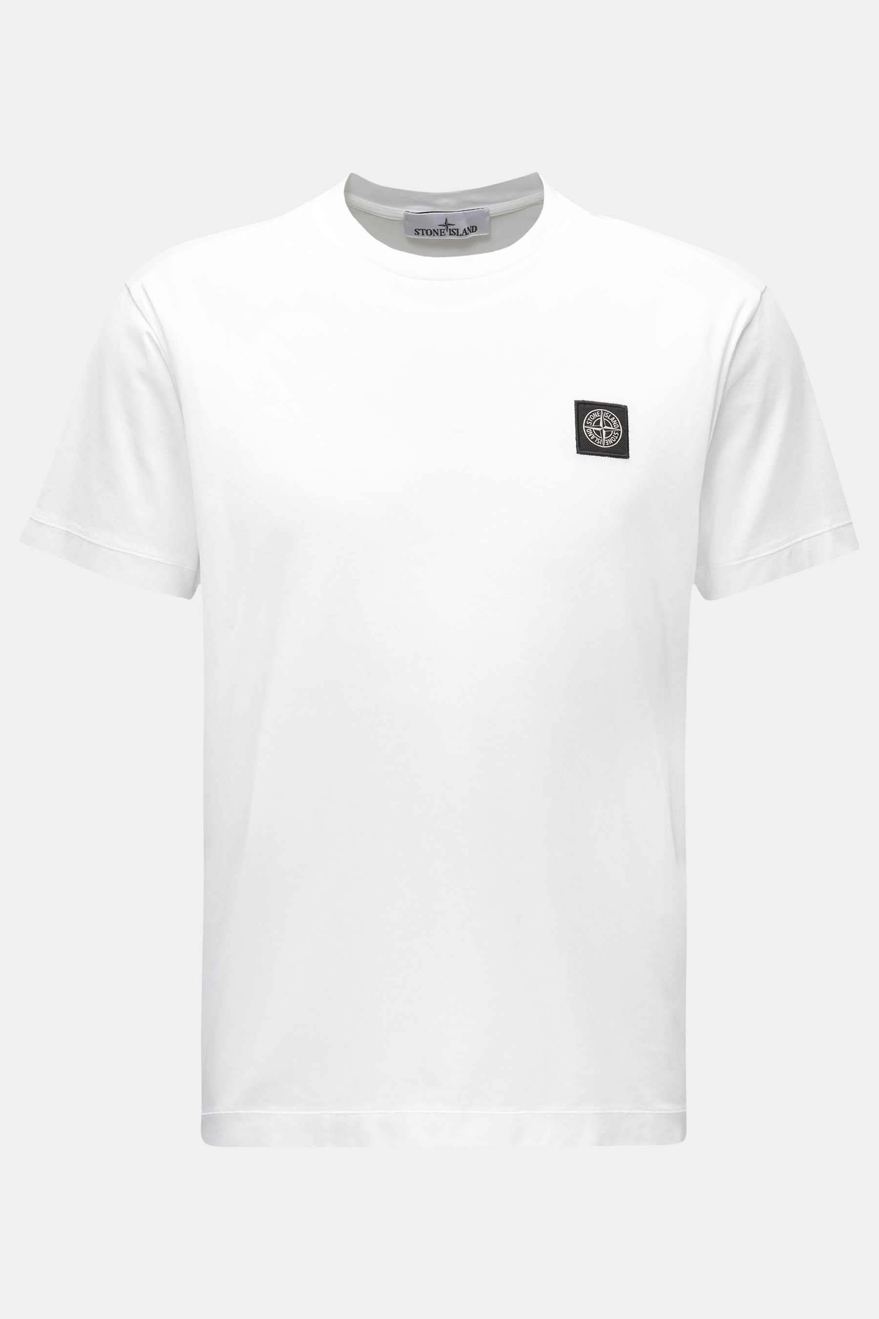 Stone Island Rundhals-T-Shirt weiß
