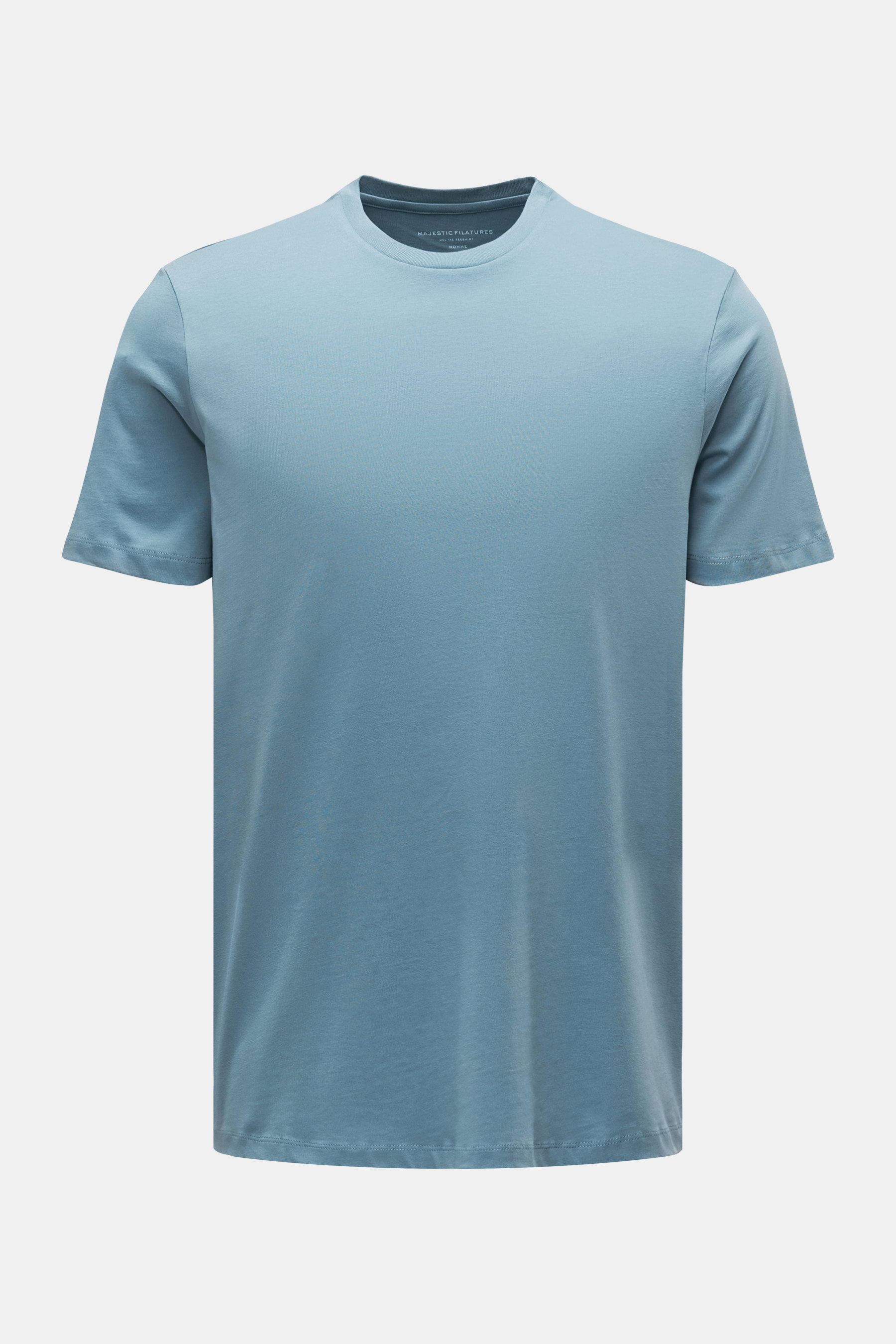 Majestic Filatures Rundhals-T-Shirt rauchblau