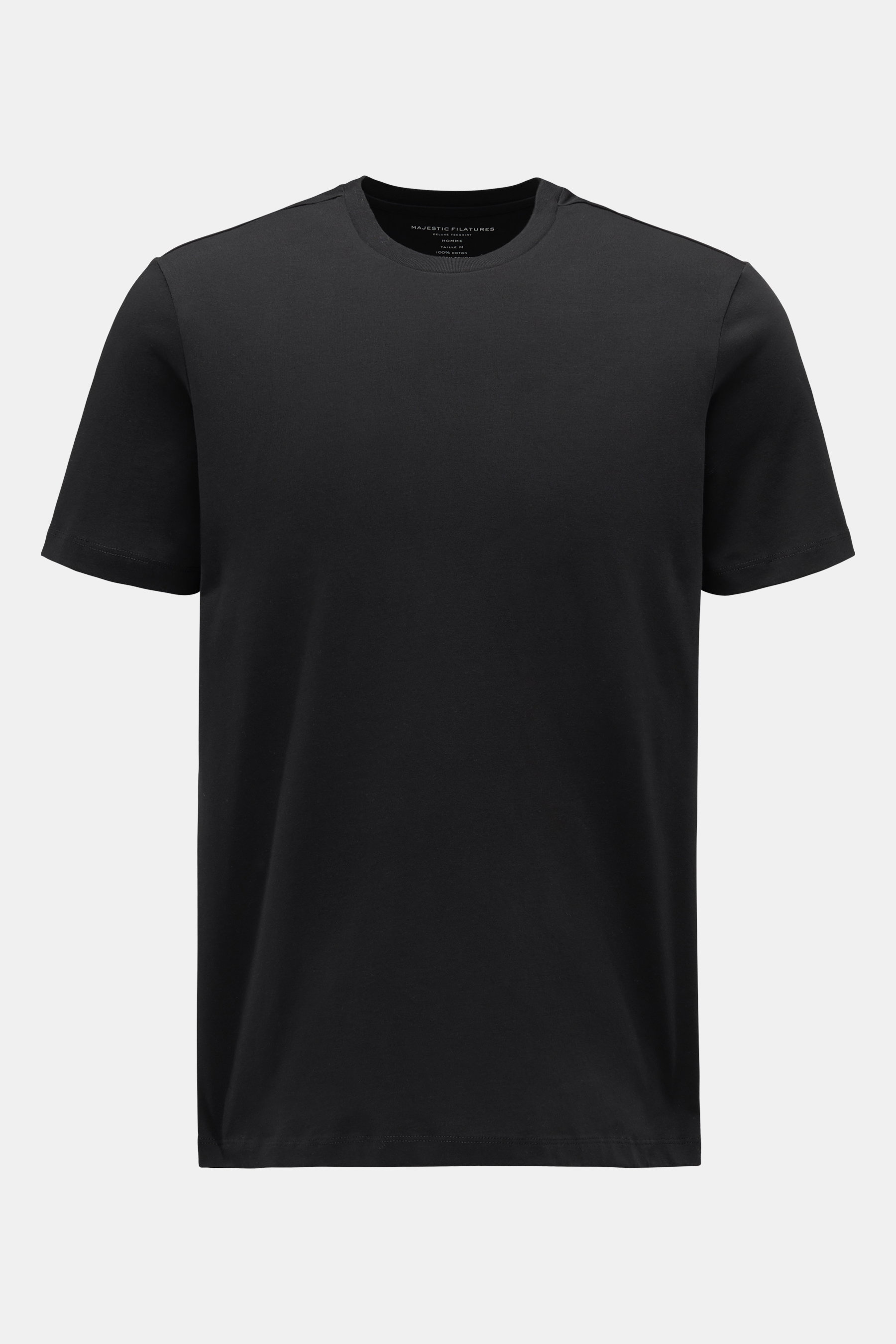 Majestic Filatures Rundhals-T-Shirt schwarz