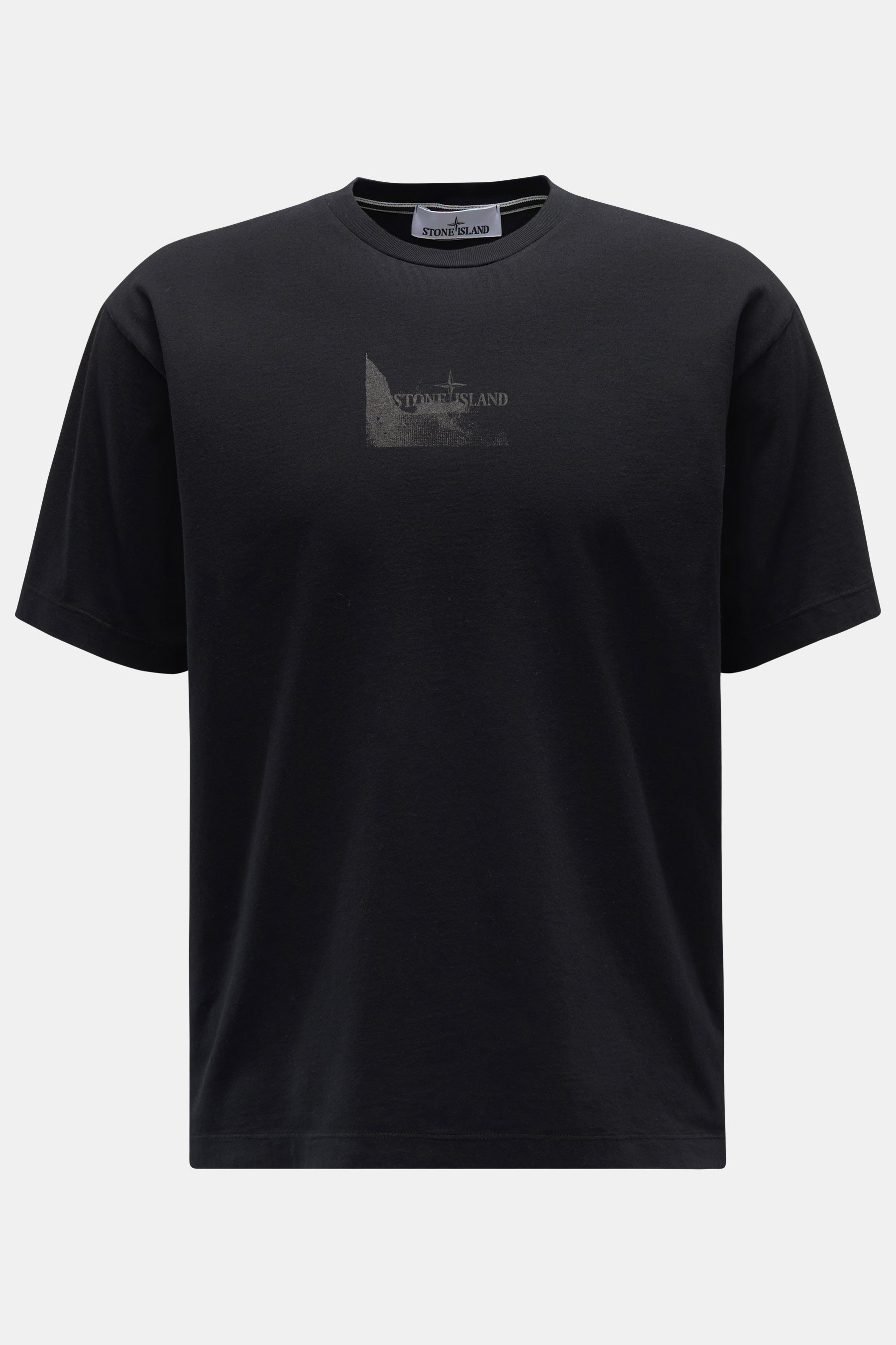 Stone Island Rundhals-T-Shirt 'Reflective' schwarz