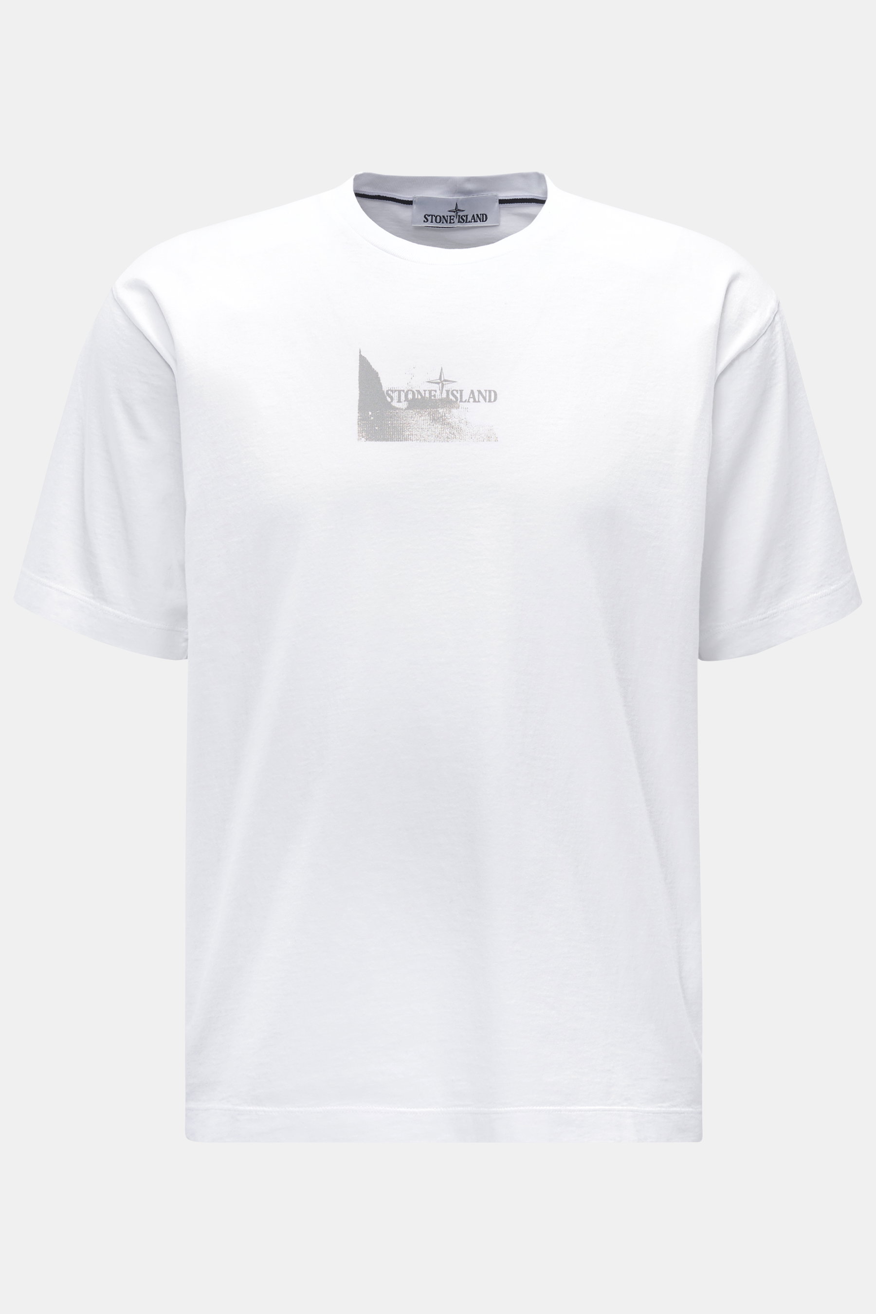 Stone Island Rundhals-T-Shirt 'Reflective' weiß