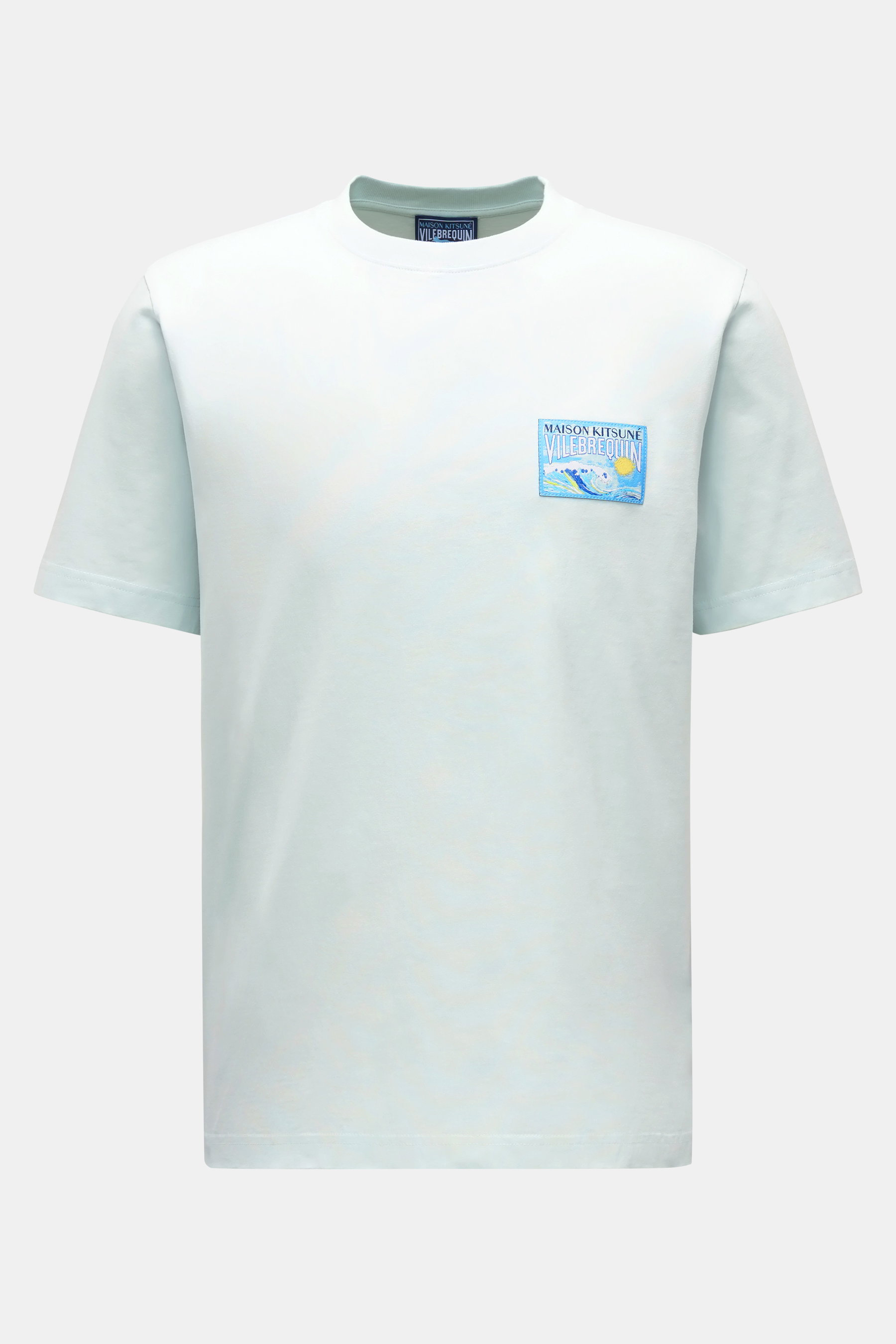 Maison Kitsuné Rundhals-T-Shirt hellblau