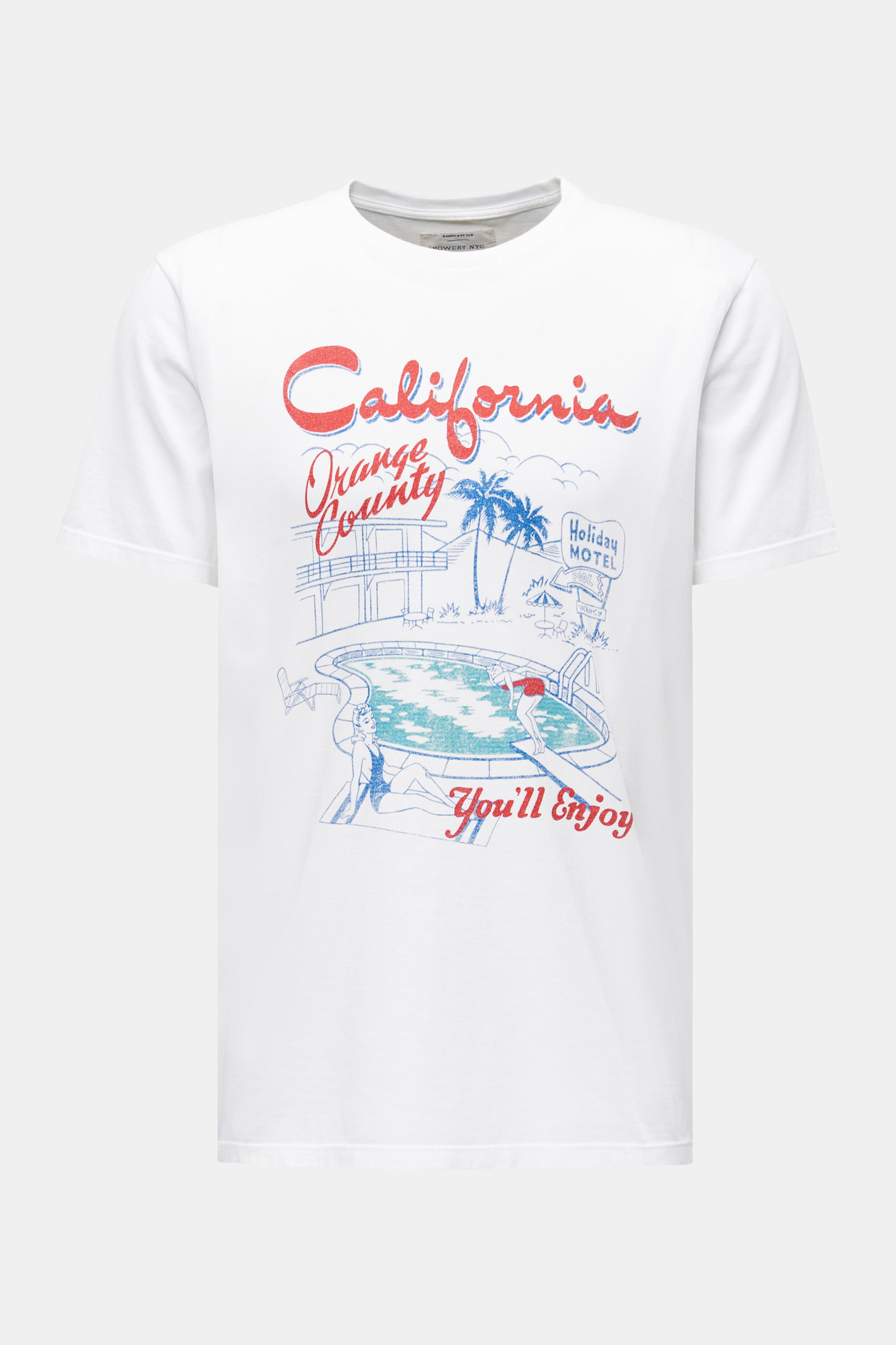 Bowery NYC Rundhals-T-Shirt weiß