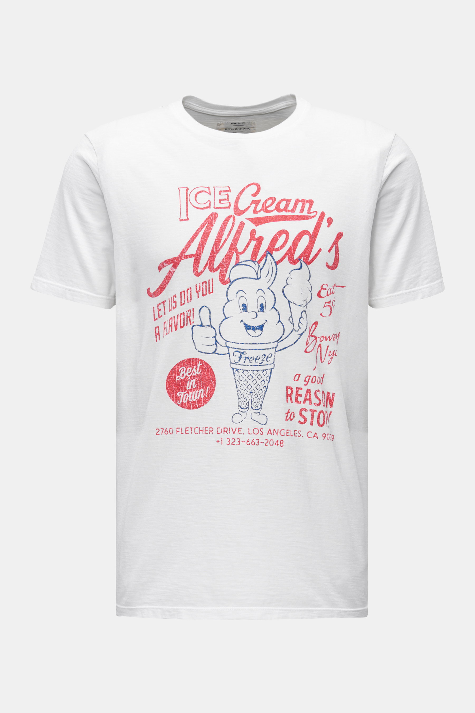 Bowery NYC Rundhals-T-Shirt weiß