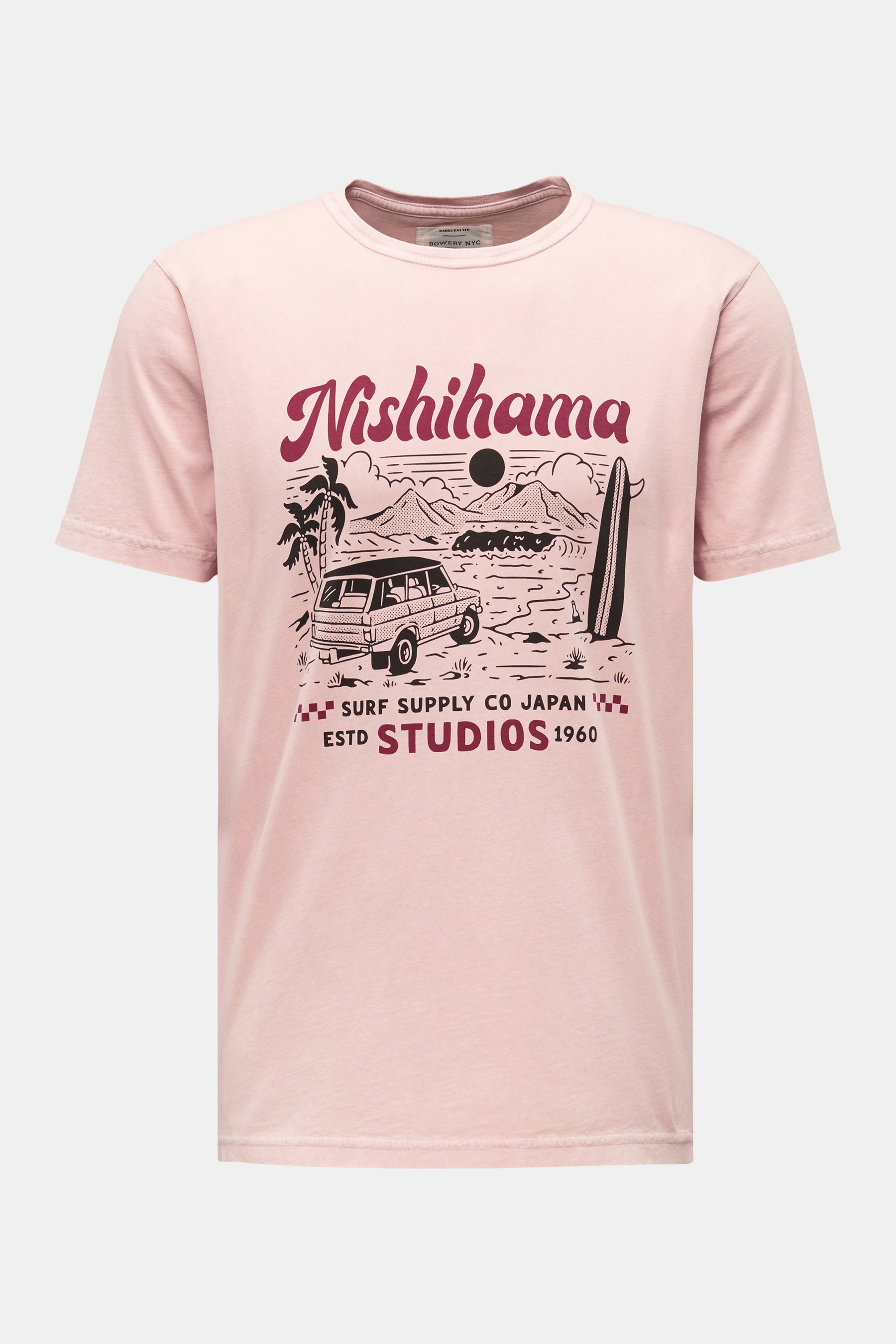 Bowery NYC Rundhals-T-Shirt rosé