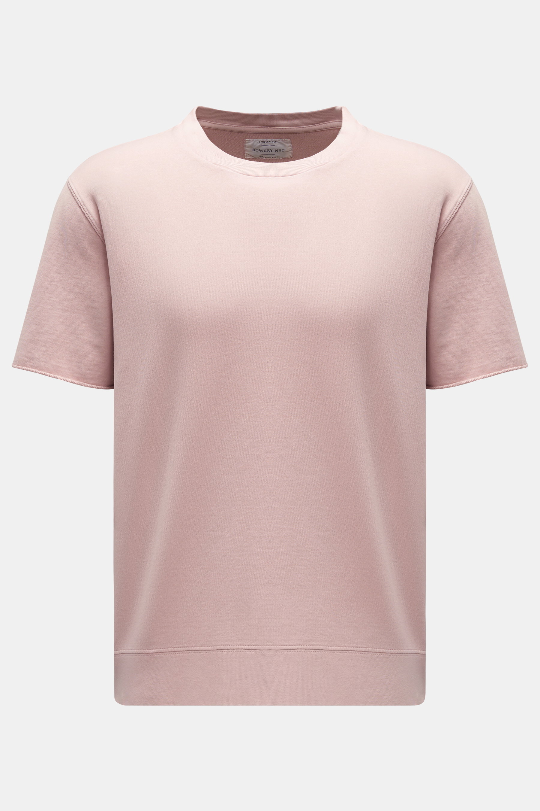 Bowery NYC Kurzarm Rundhals-Sweatshirt altrosa