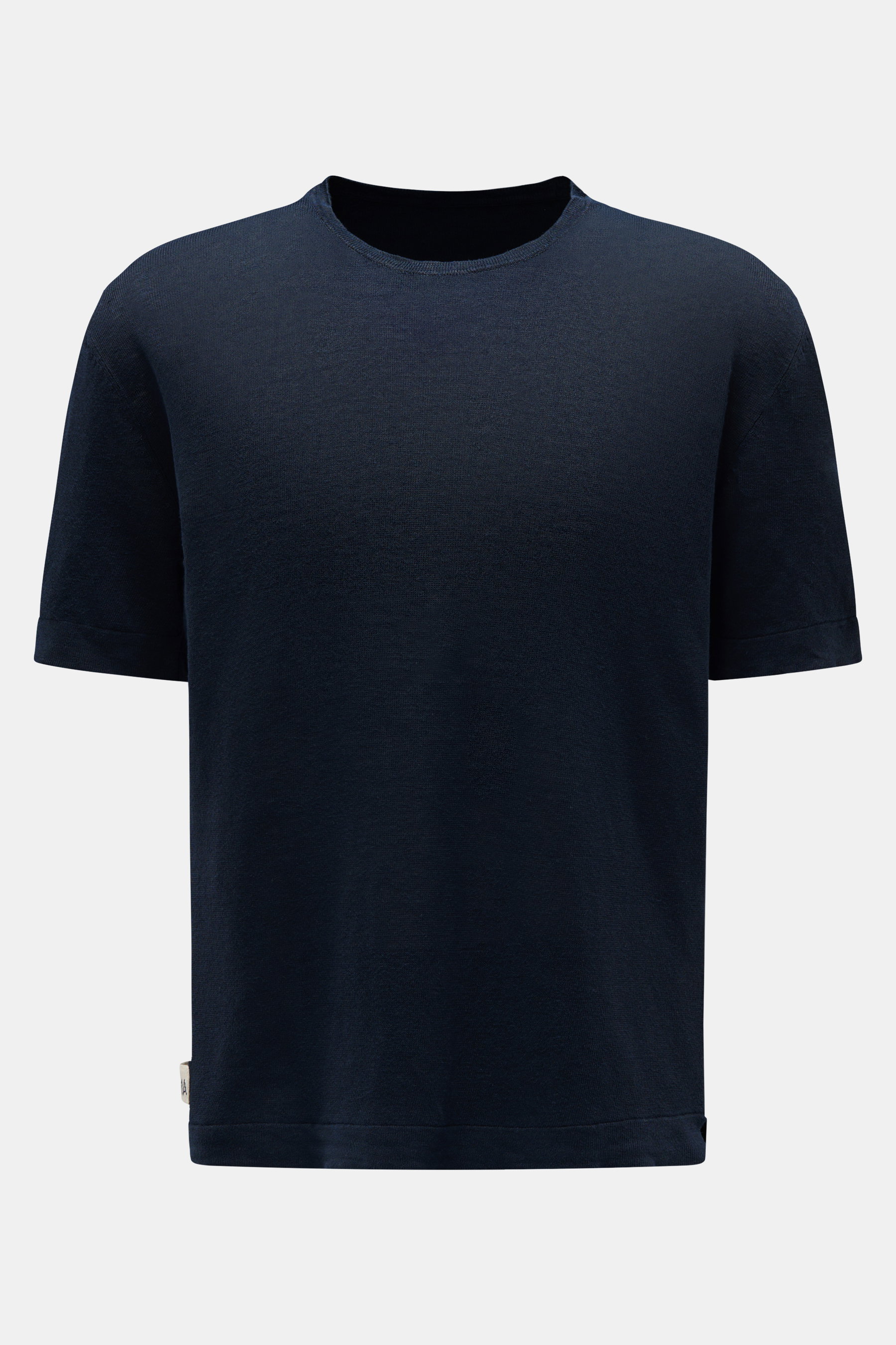 Matéma Leinen Kurzarm-Pullover 'Muat' navy
