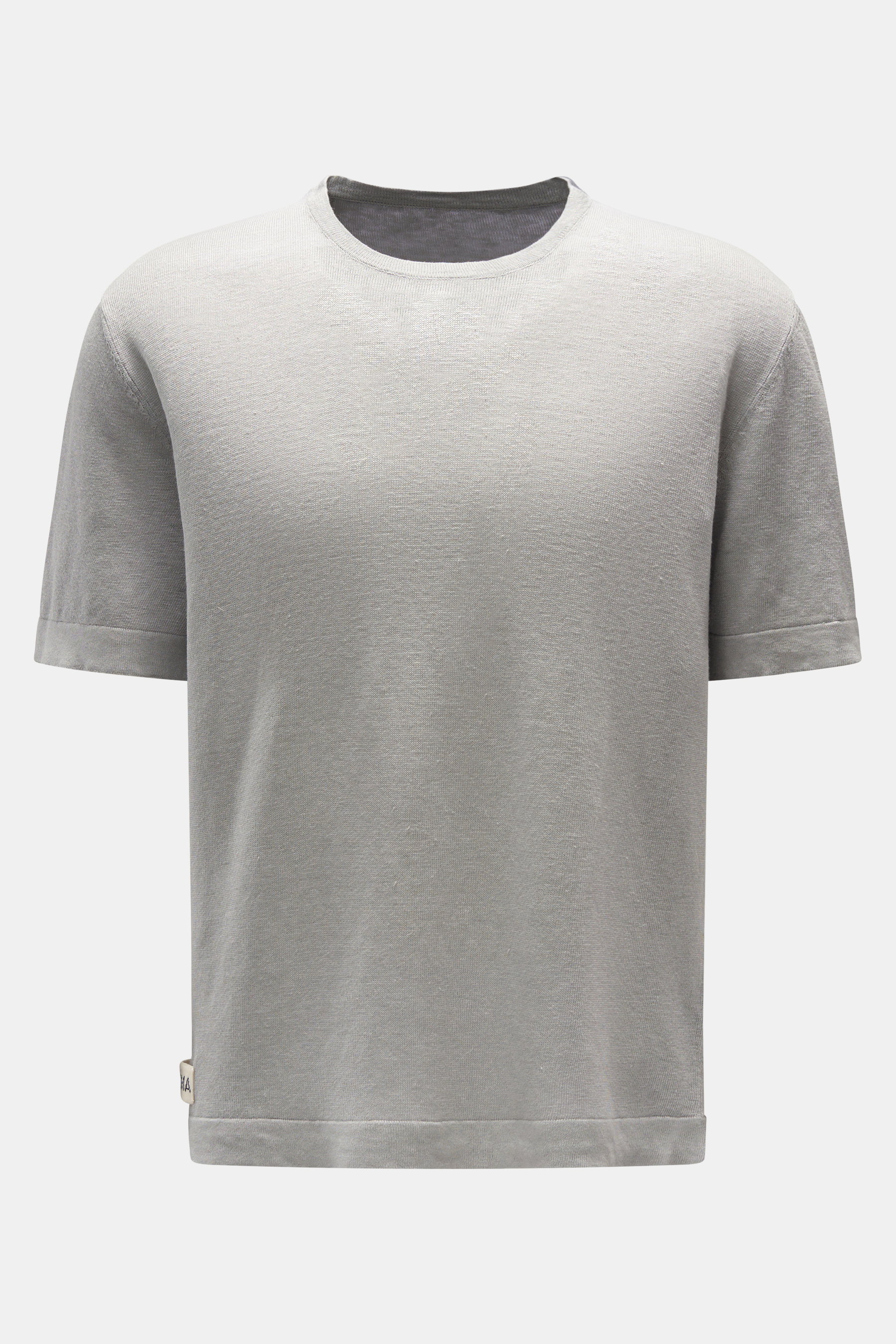 Matéma Leinen Kurzarm-Pullover 'Muat' grau