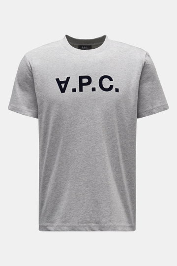 A.P.C. Rundhals-T-Shirt grau meliert