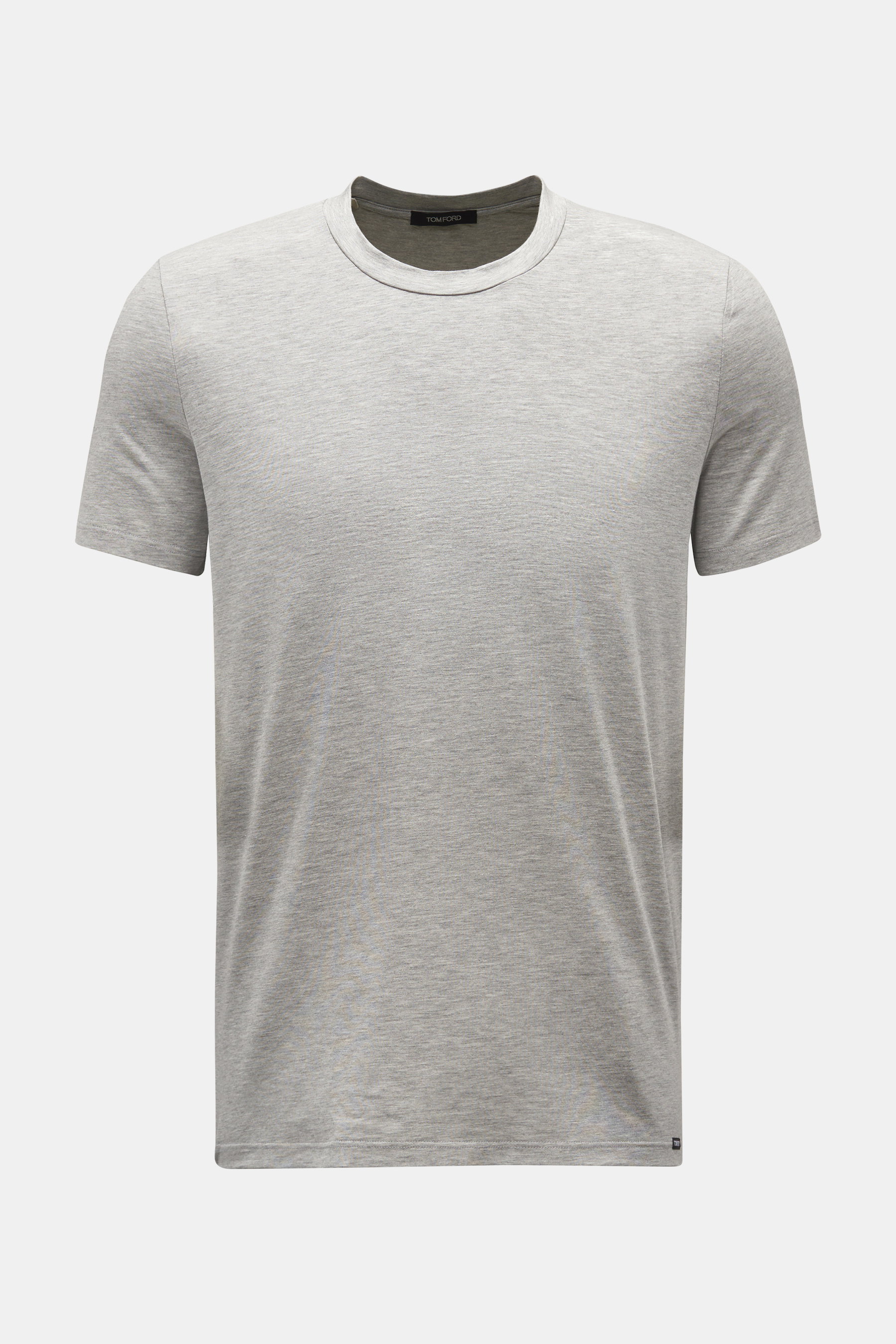 Tom Ford Rundhals-T-Shirt hellgrau meliert