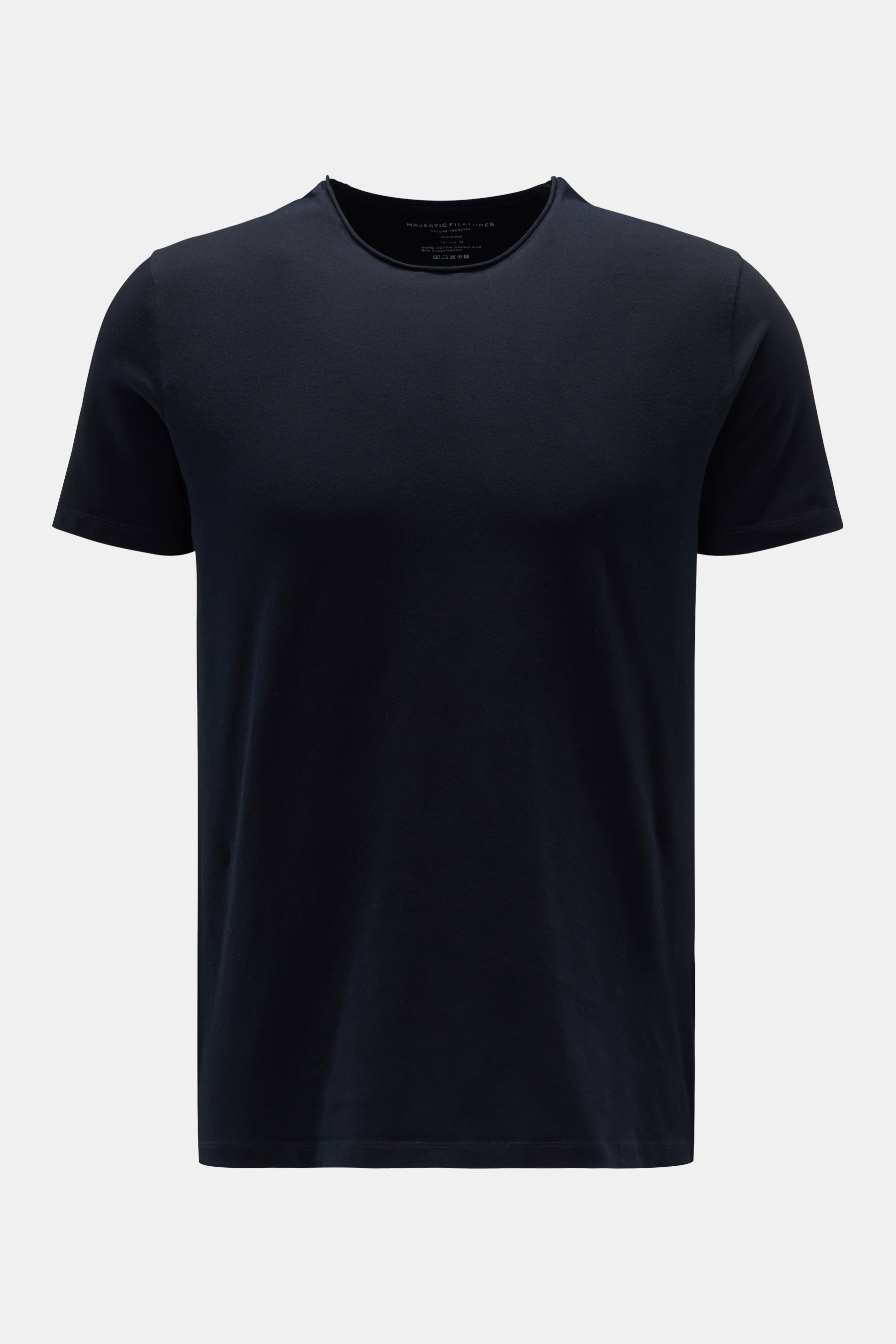 Majestic Filatures Rundhals-T-Shirt dark navy