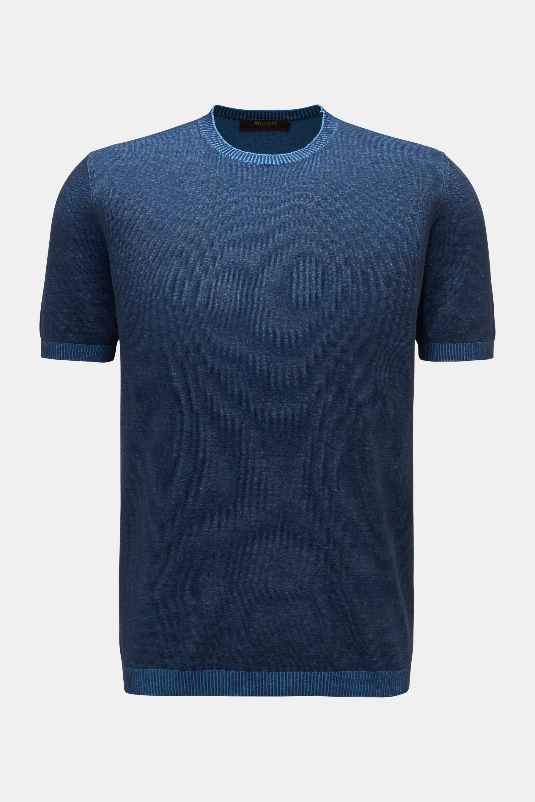 Moorer Kurzarmpullover 'Jude' navy