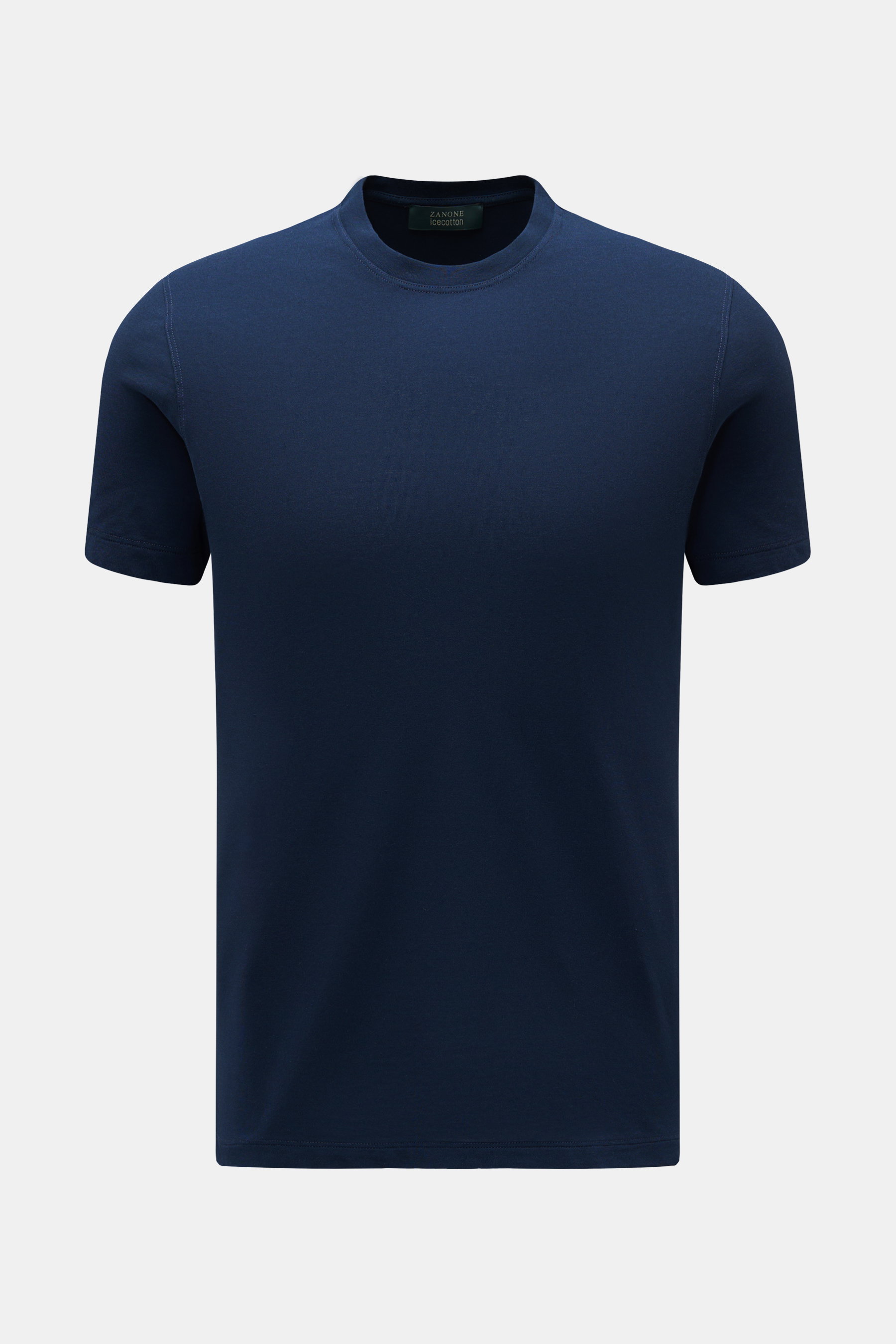 Zanone Rundhals-T-Shirt dunkelblau