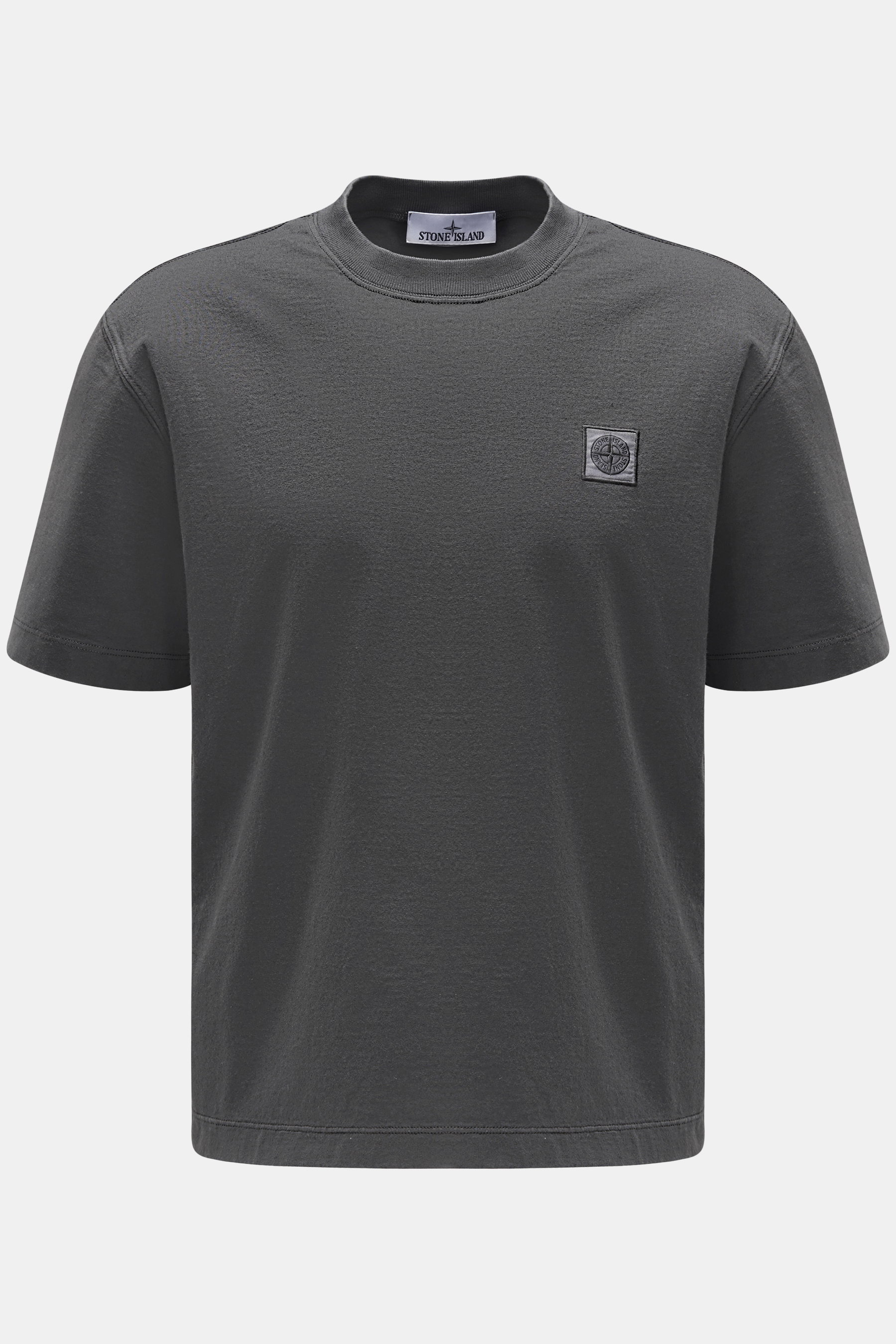 Stone Island Rundhals-T-Shirt dunkelgrau