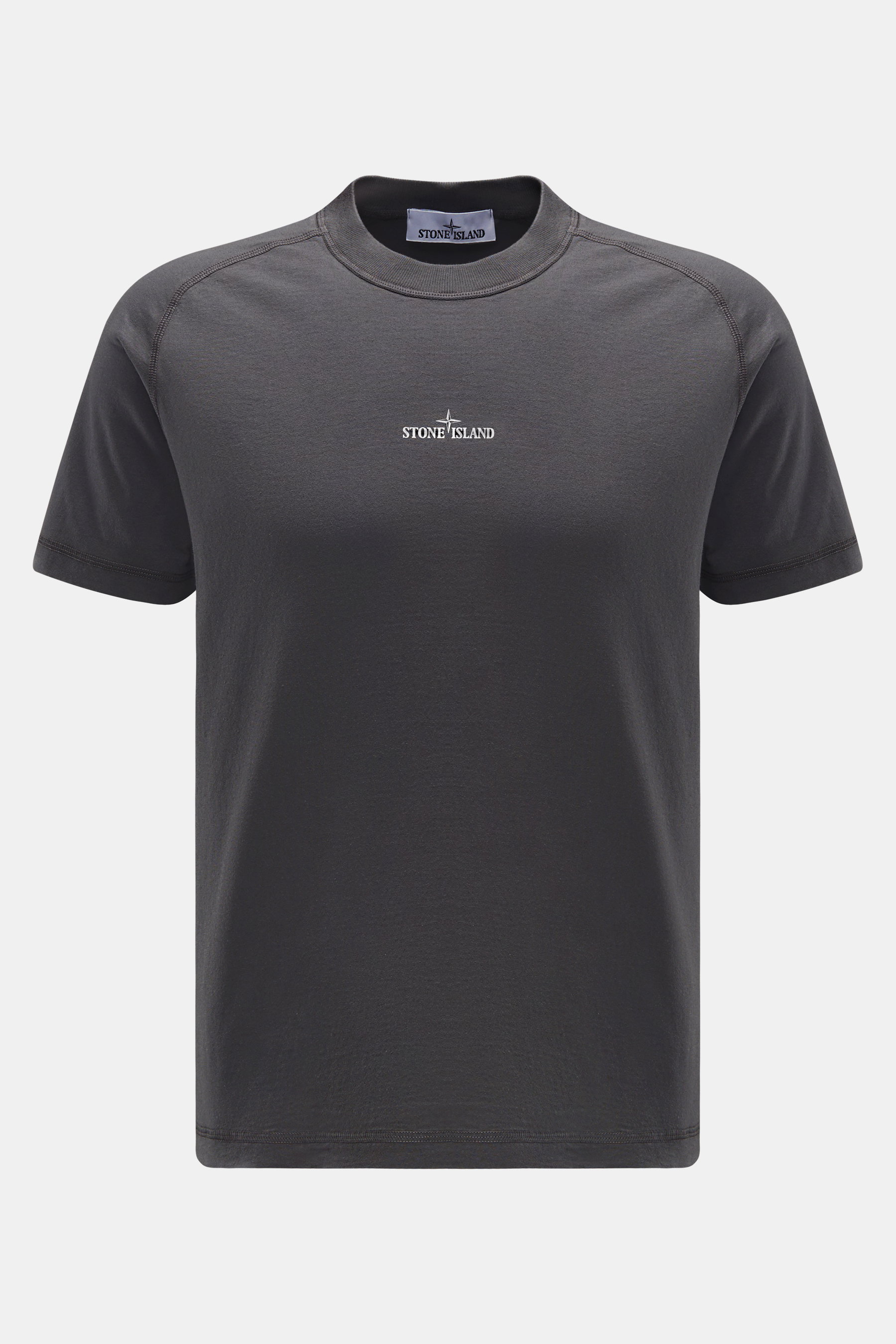 Stone Island Rundhals-T-Shirt dunkelgrau