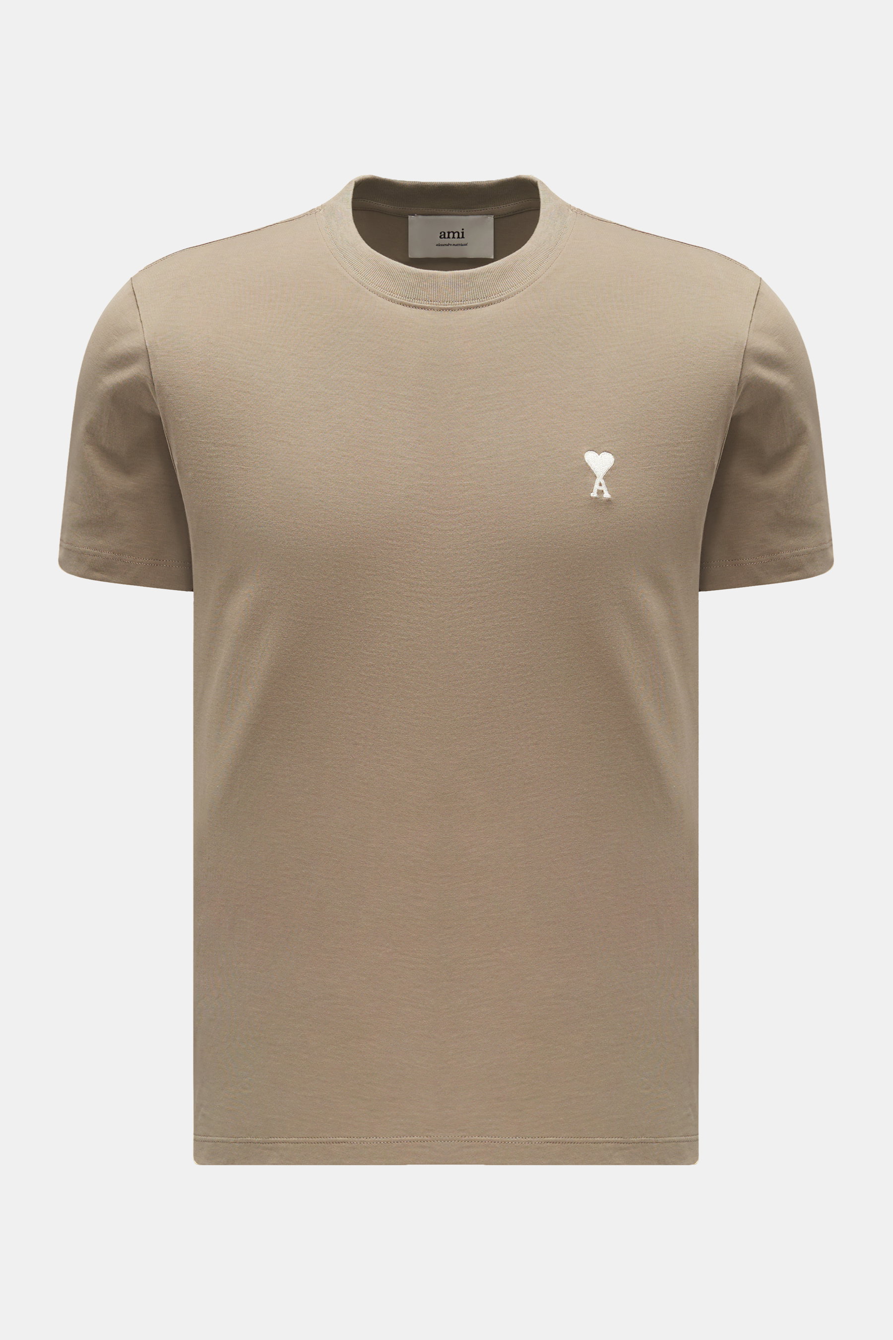Ami Paris Rundhals-T-Shirt taupe