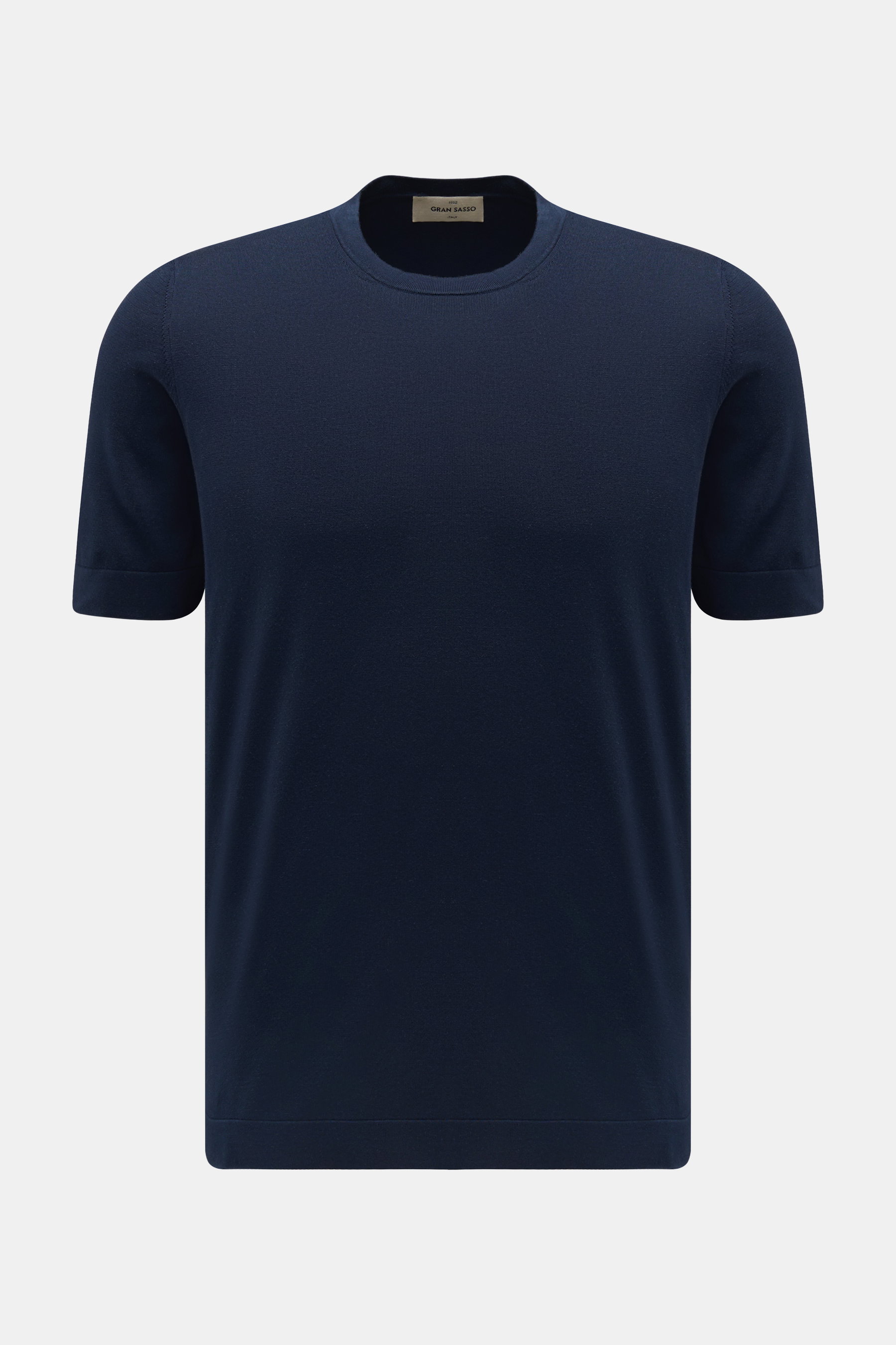 Gran Sasso Feinstrick-Kurzarmpullover navy