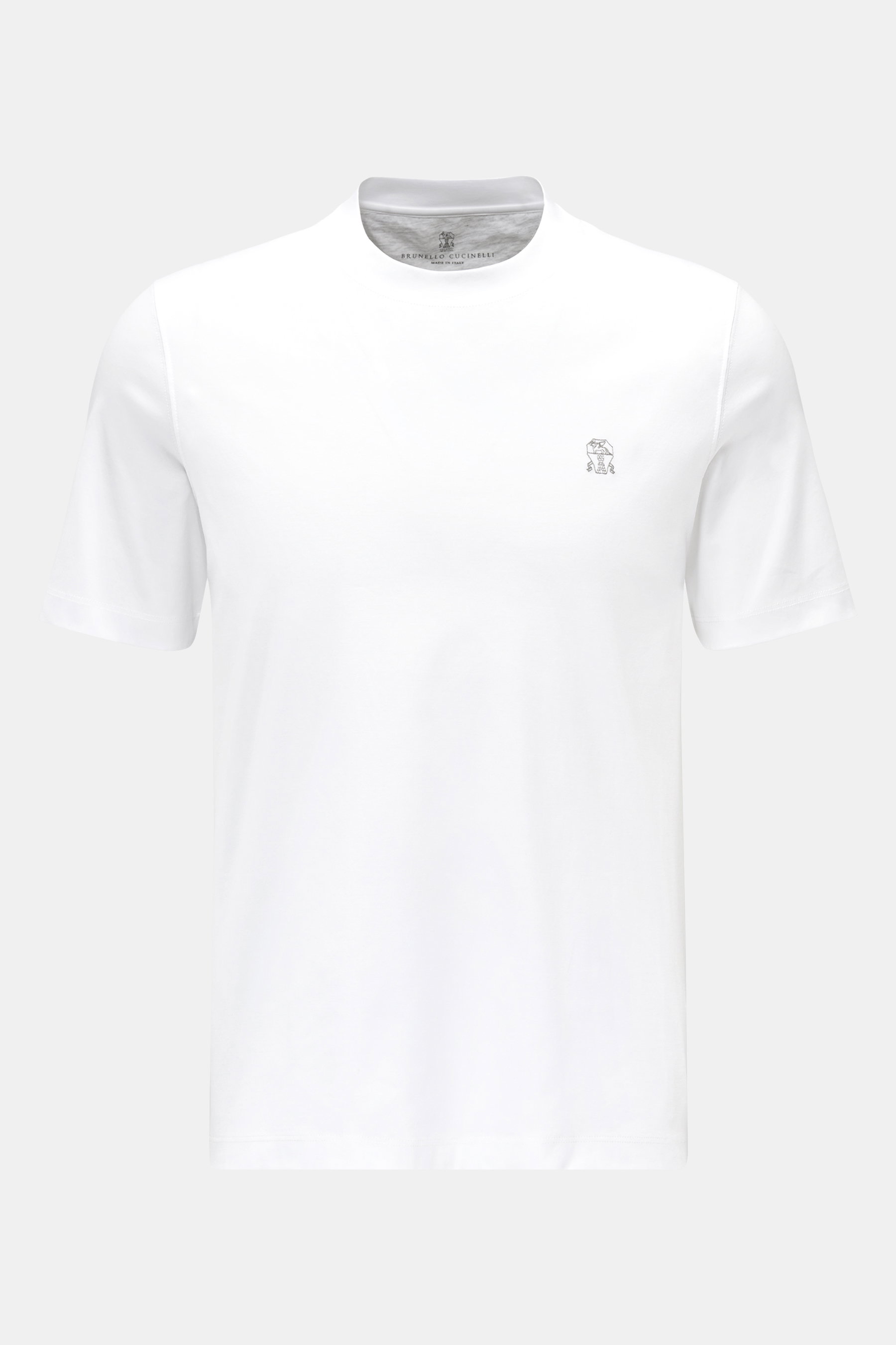 Brunello Cucinelli Rundhals-T-Shirt weiß