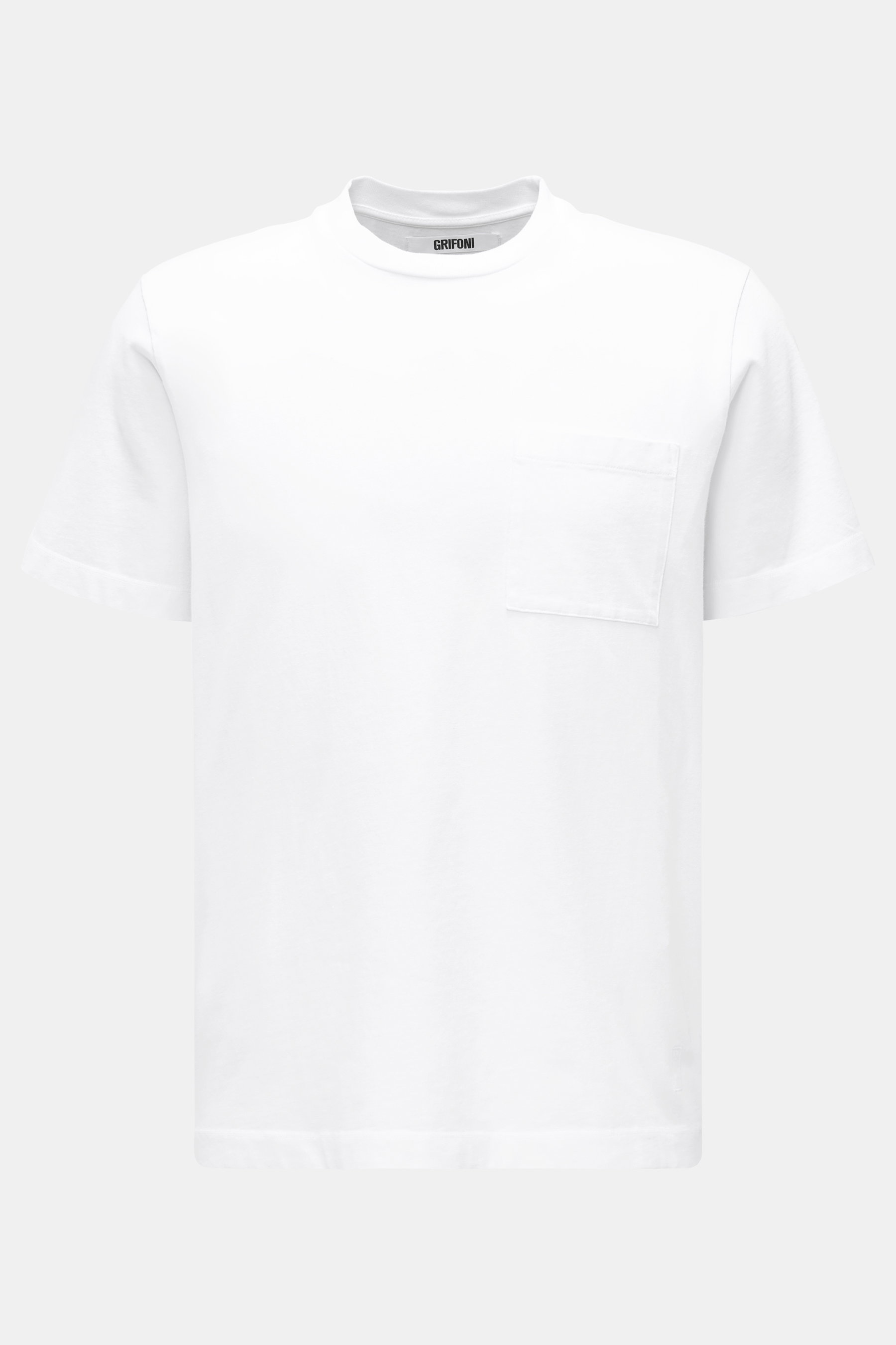 Grifoni Rundhals-T-Shirt weiß