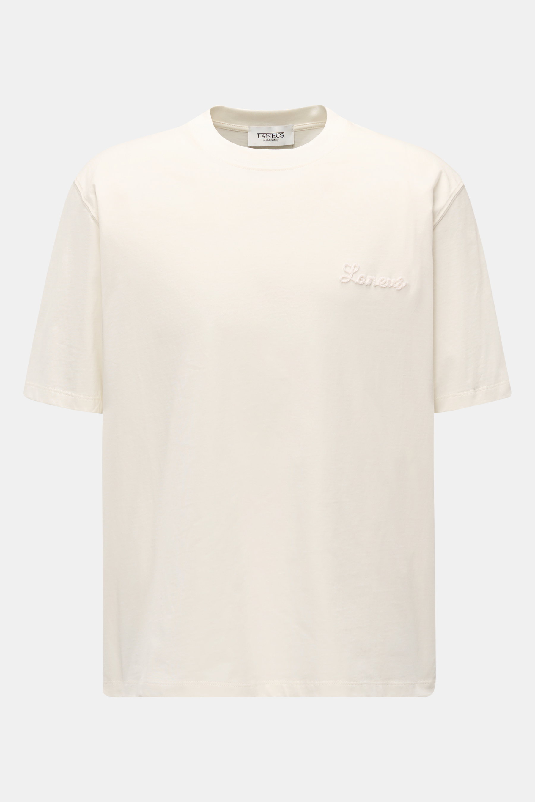Laneus Rundhals-T-Shirt offwhite