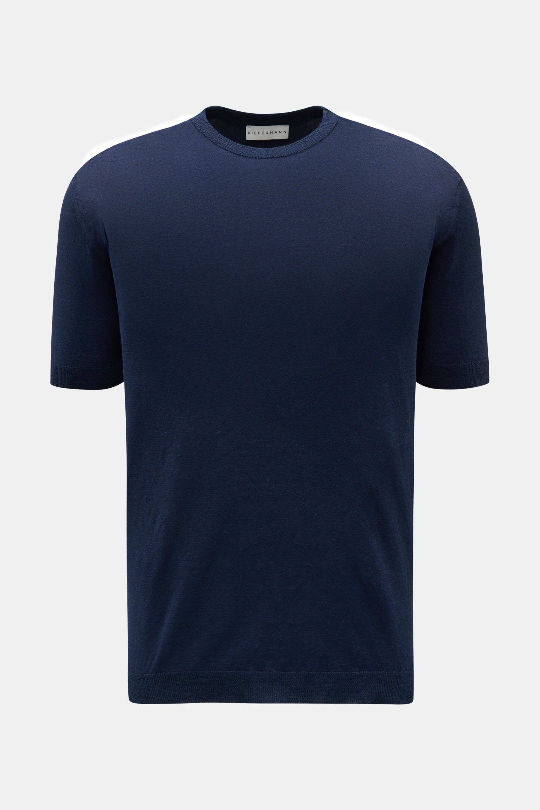 Kiefermann Leinen Feinstrick-Kurzarmpullover 'Augusteon' navy