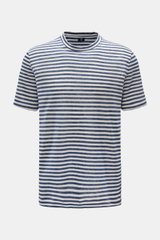 Fedeli Crew neck T-shirt white/navy striped