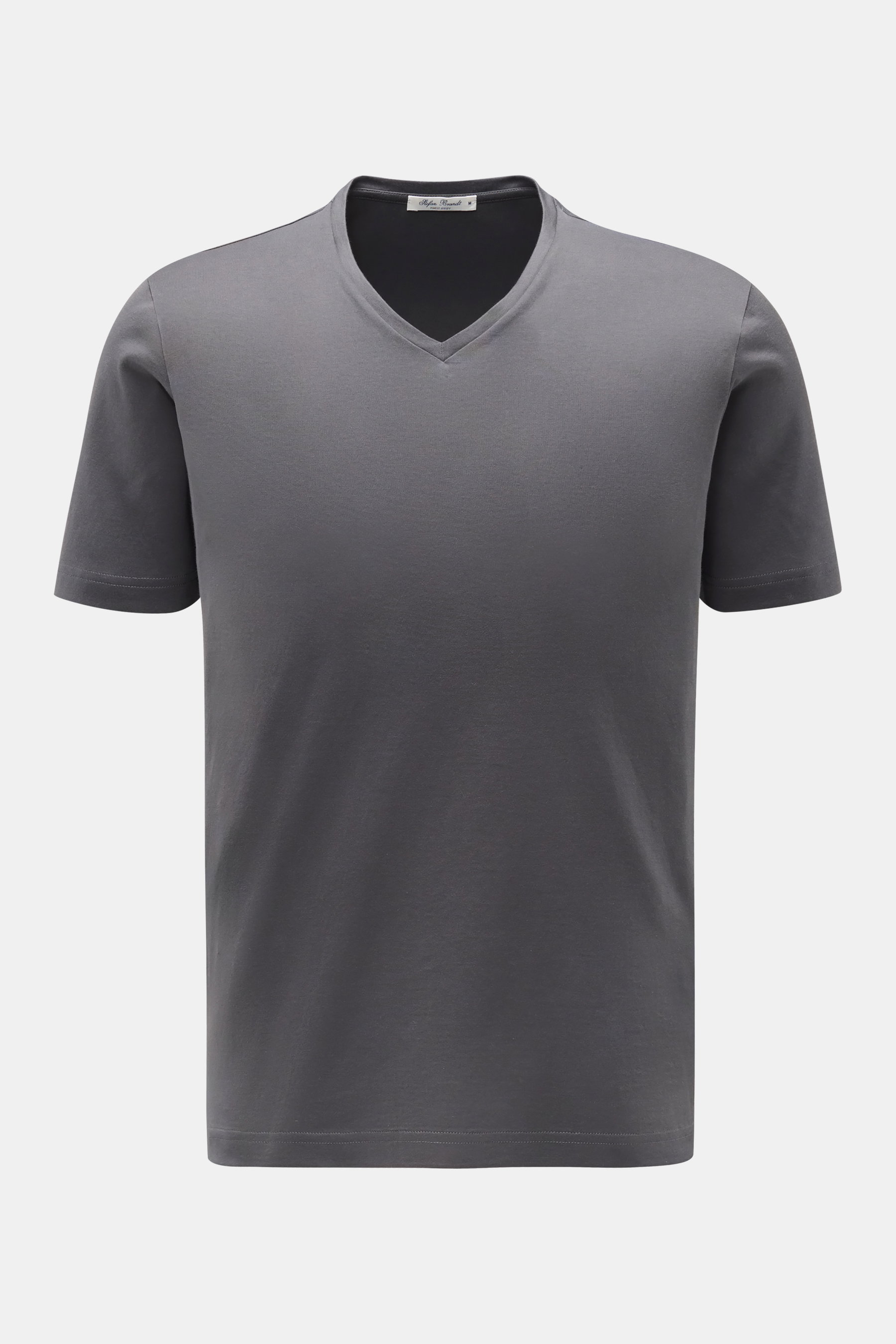 Stefan Brandt V-Neck T-Shirt 'Artur' dunkelgrau