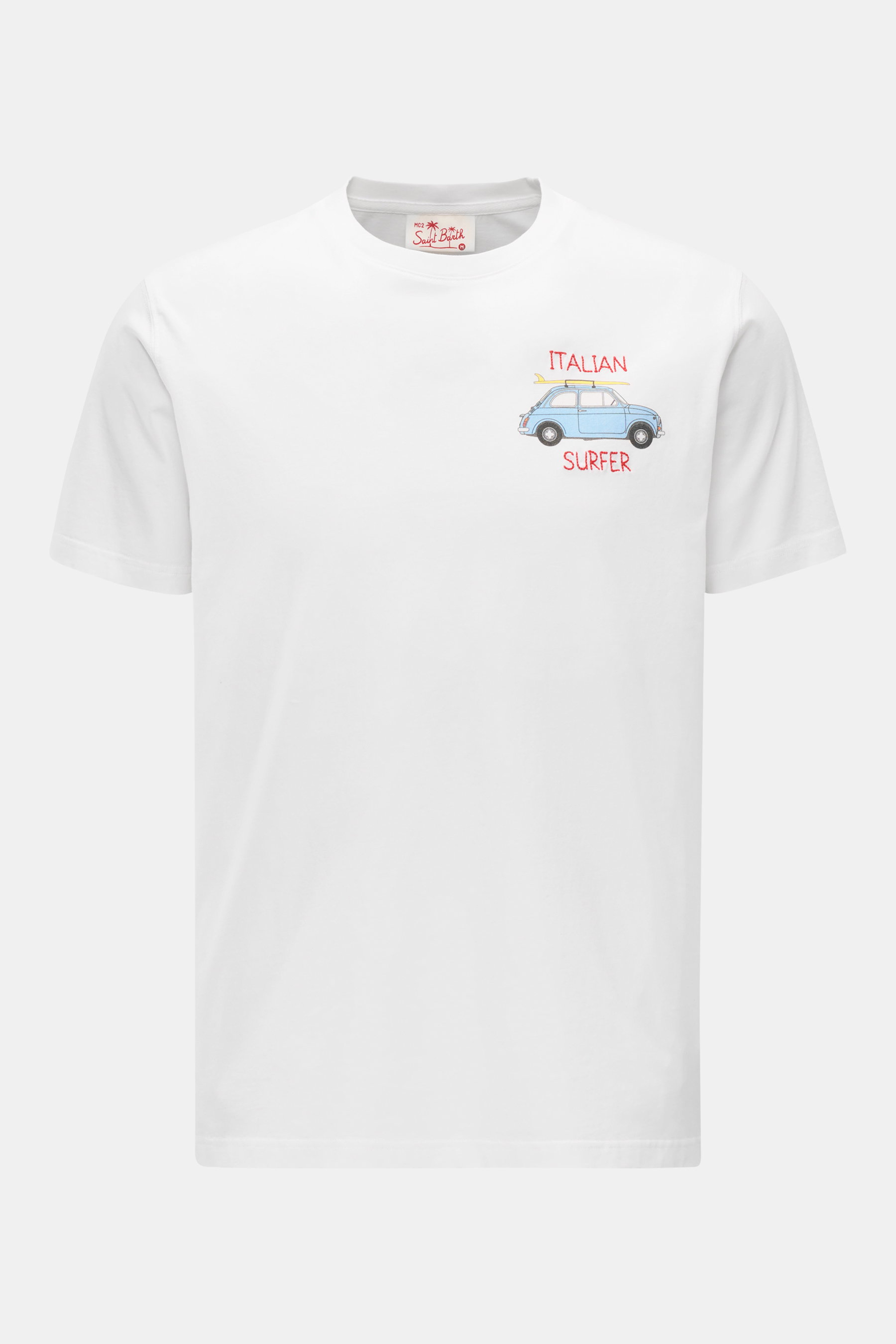 MC2 Saint Barth Rundhals-T-Shirt 'Italian Surfer' weiß