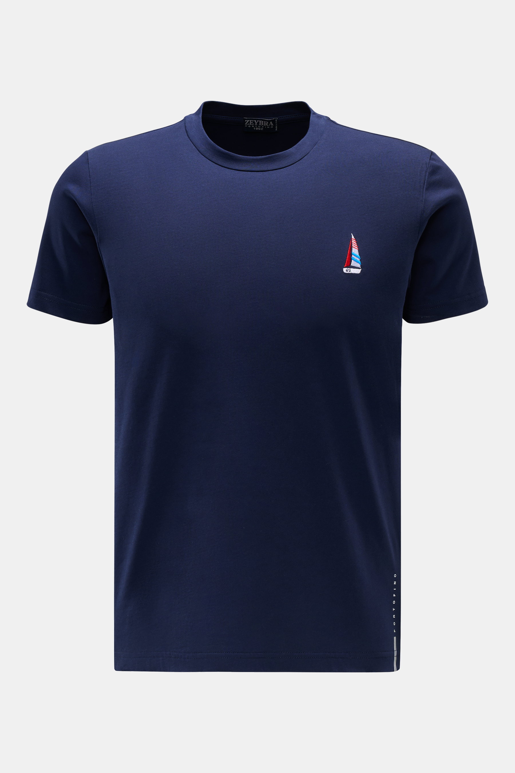 Zeybra Portofino 1962 Rundhals-T-Shirt 'Ricamo' navy