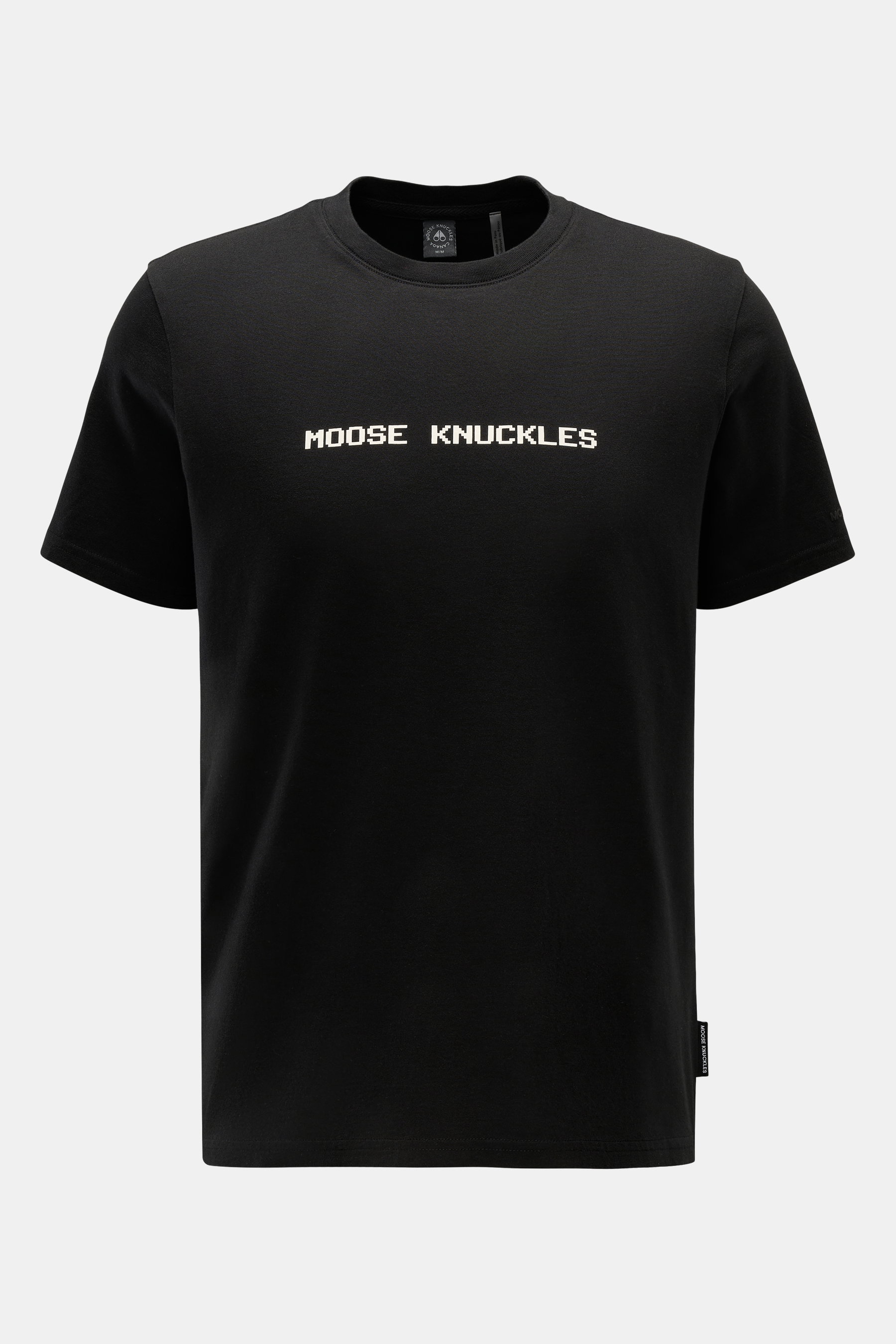 Moose Knuckles Rundhals-T-Shirt schwarz
