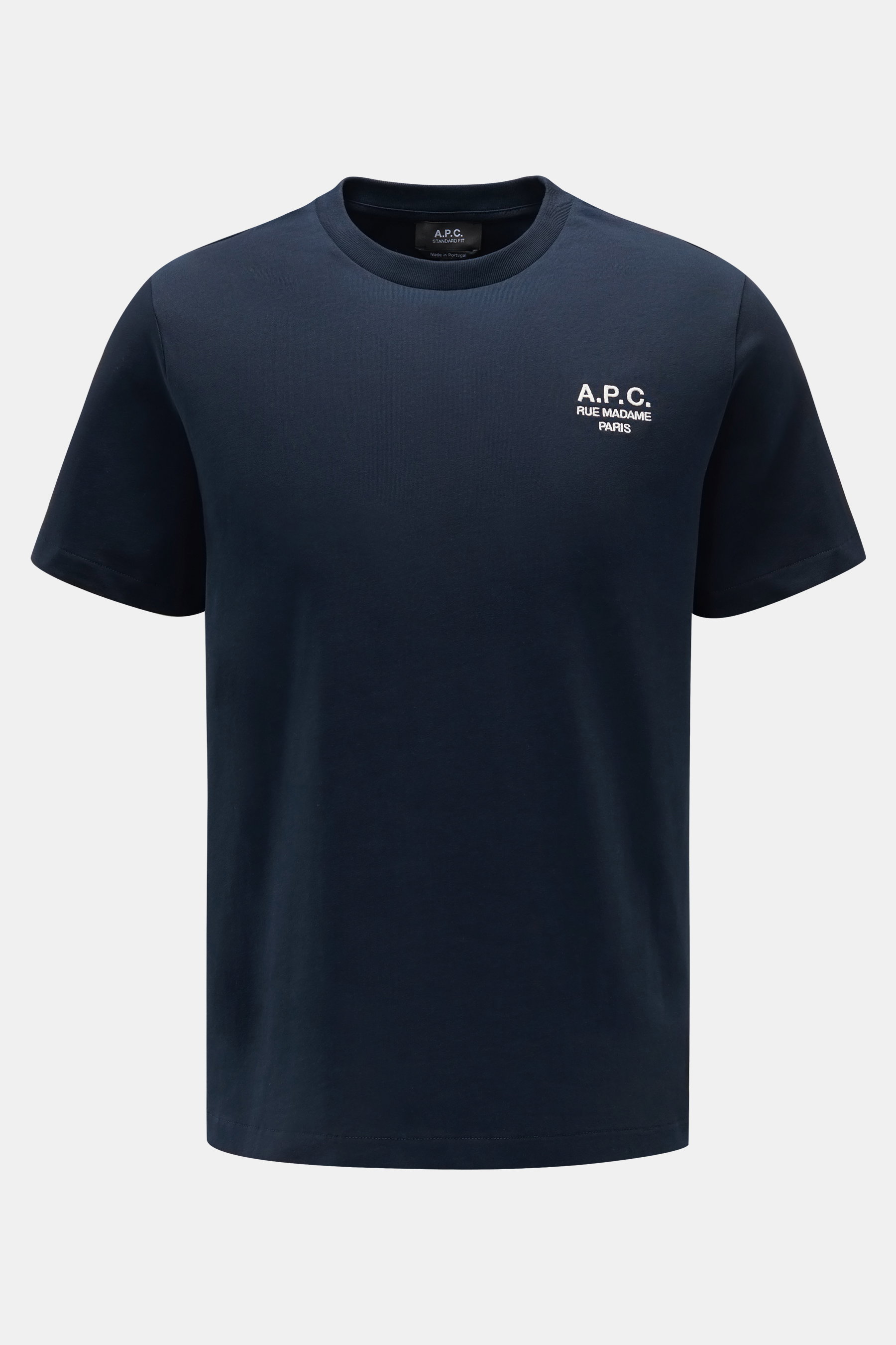 A.P.C. Rundhals-T-Shirt 'Standard Rue Madame' navy