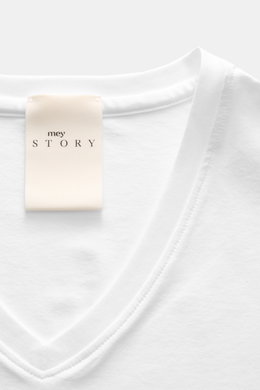mey story V-neck T-shirt white