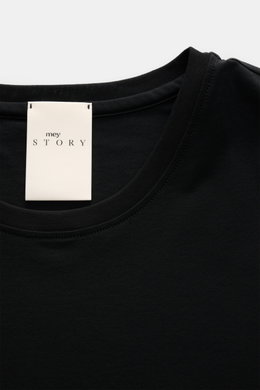 mey story Rundhals-T-Shirt 'The Suitable' schwarz
