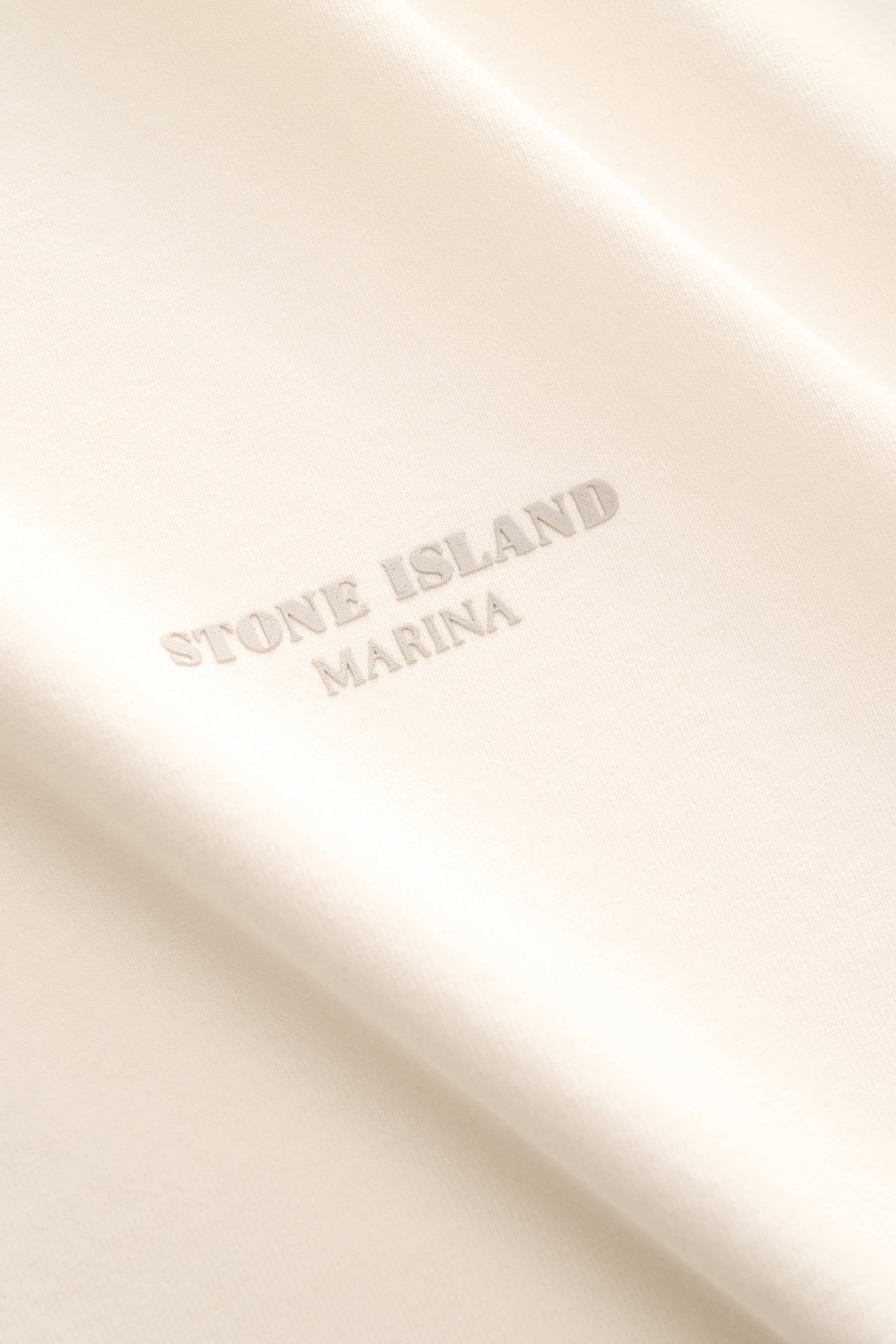 STONE ISLAND crew neck T-shirt 'Marina' cream