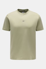 C.P. Company Rundhals-T-Shirt oliv, Slim Fit aus mercerisierter Baumwolle, weicher Griff, Frontansicht mit kleinem Logo-Print auf der Brust.